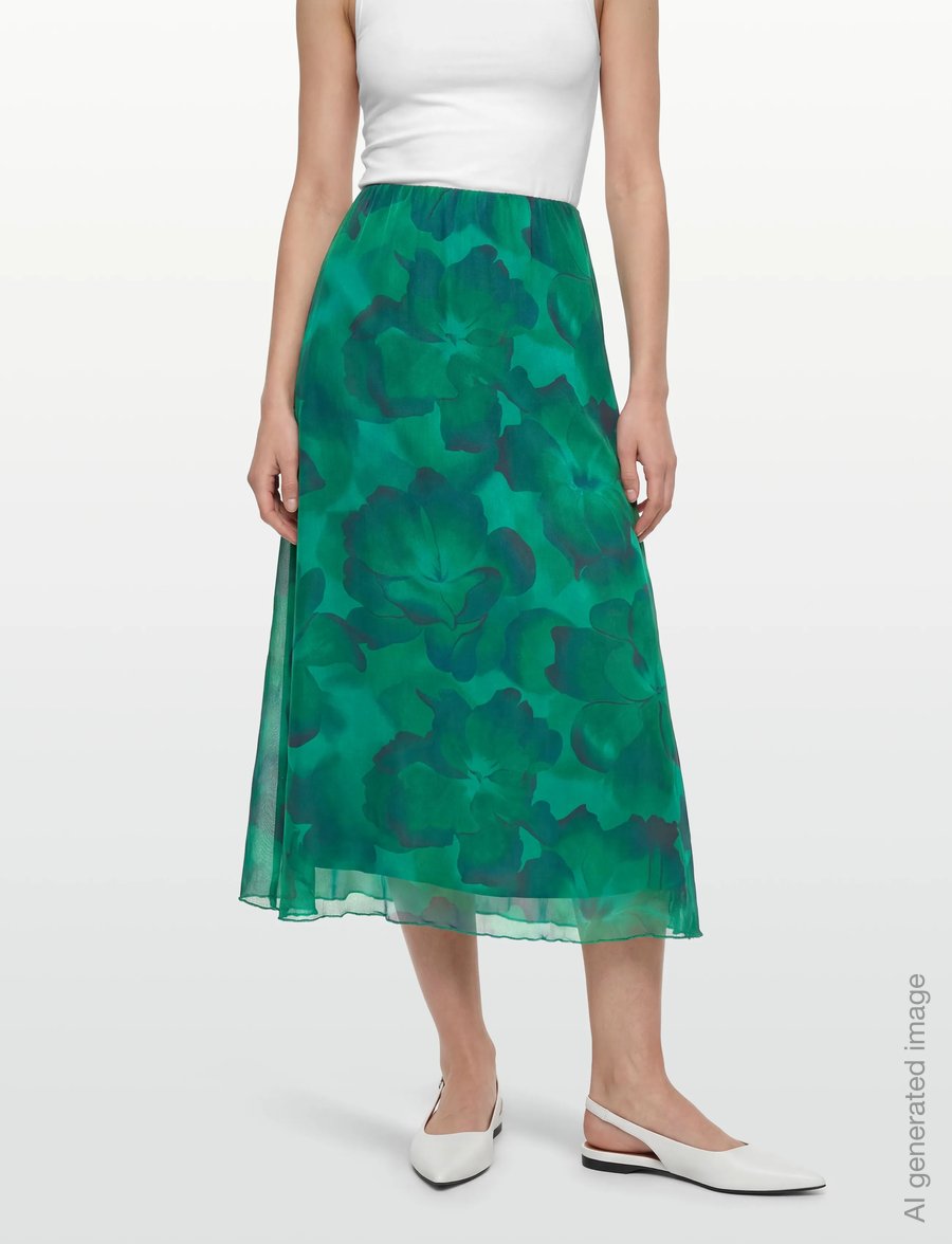 Vila - VIINGELISE HW MIDI SKIRT/DC/KA - midi kjolar - ultramarine green - 3