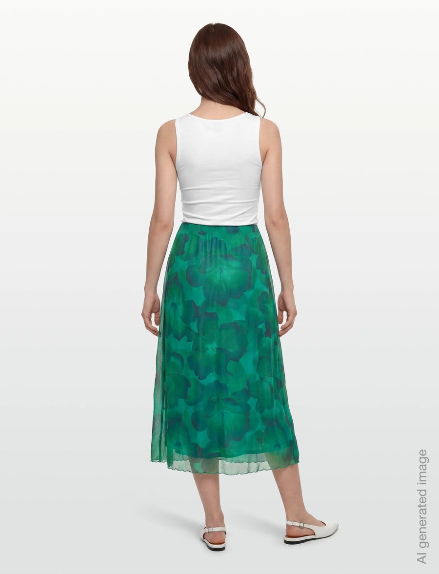 Vila - VIINGELISE HW MIDI SKIRT/DC/KA - midi kjolar - ultramarine green - 4