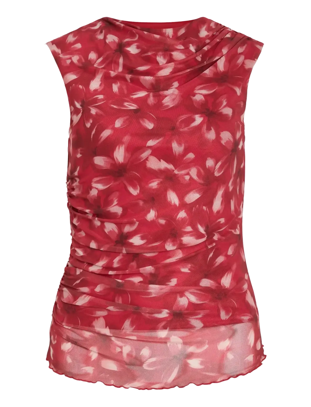 VILA Viingelise S/L Waterfall Oberteil/Dc/Ka Rot - XS - Damen