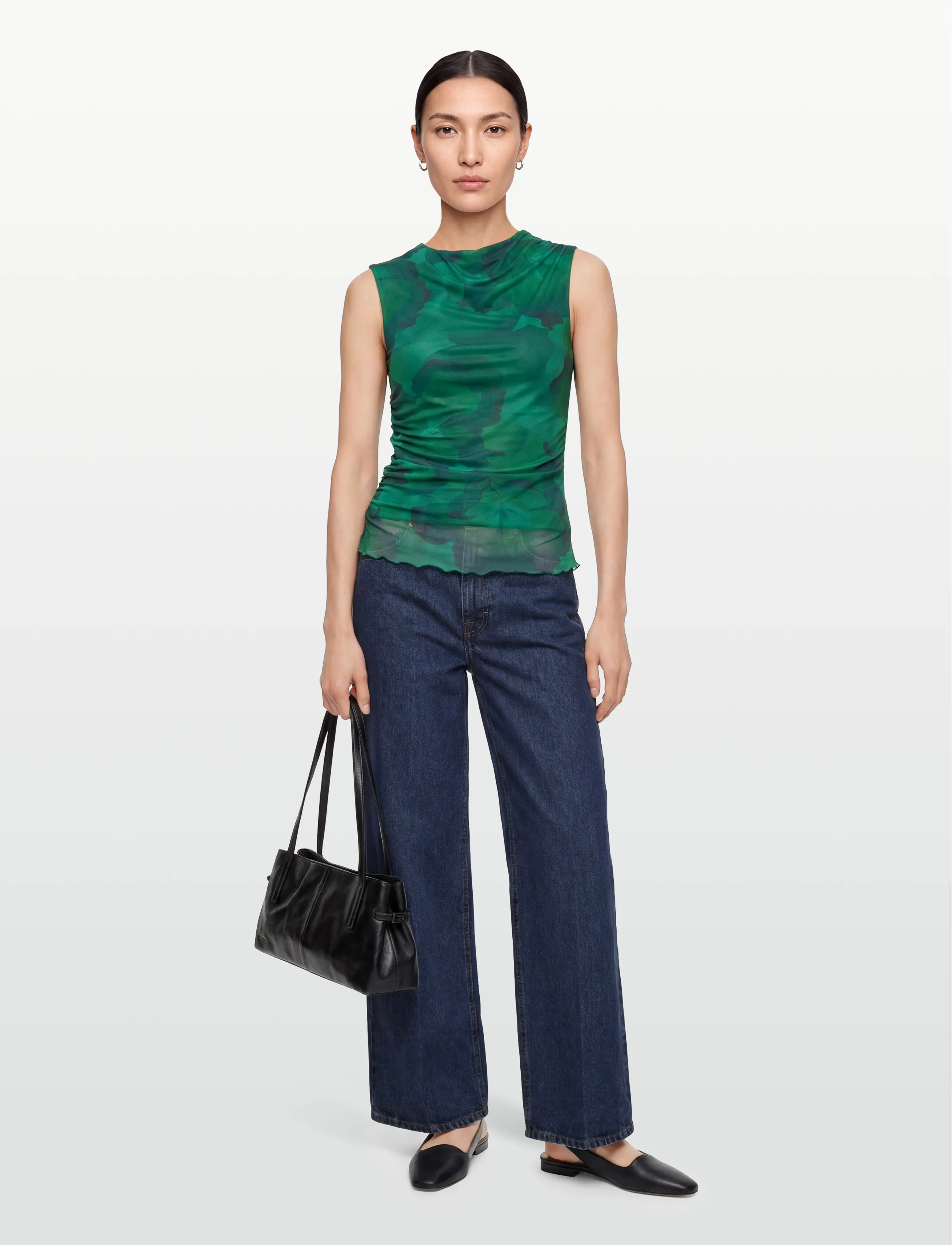Vila VIINGELISE S/L WATERFALL TOP/DC/KA - Festliche Oberteile - ULTRAMARINE GREEN / green