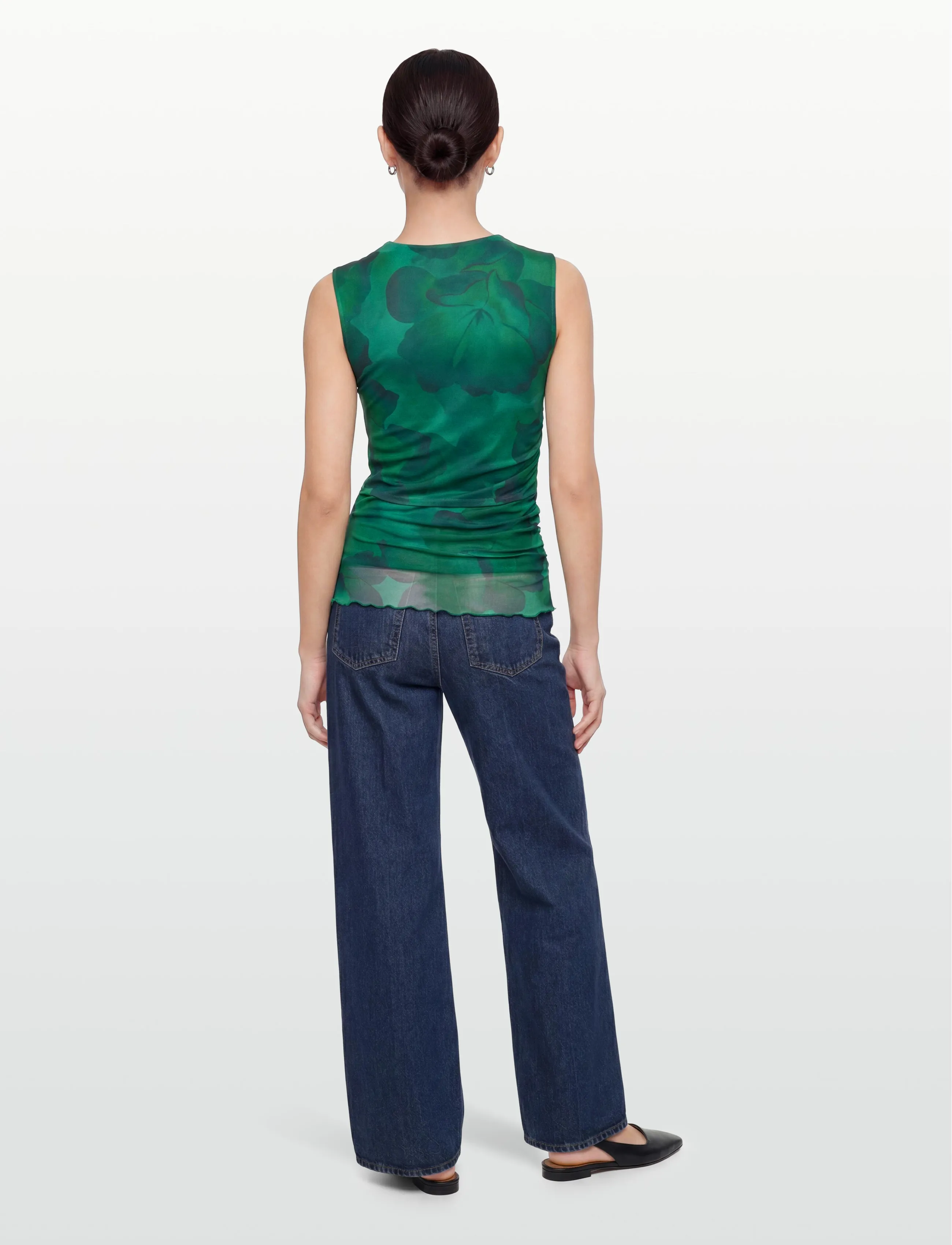 Vila - VIINGELISE S/L WATERFALL TOP/DC/KA - speciella tillfällen - ultramarine green - 4