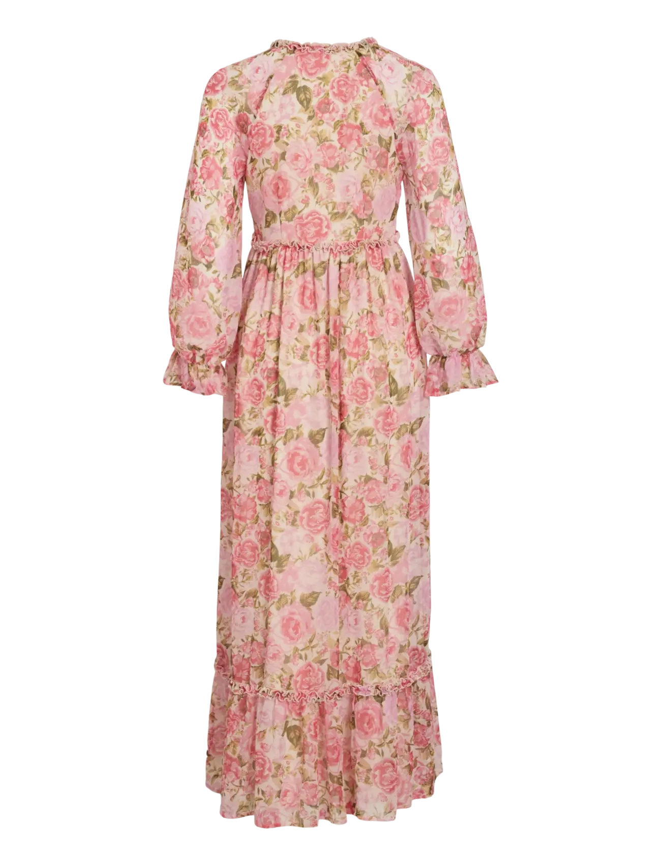Vila - VIEMSA NEW L/S MAXI DRESS/DC/KA - maxikleider - birch - 1