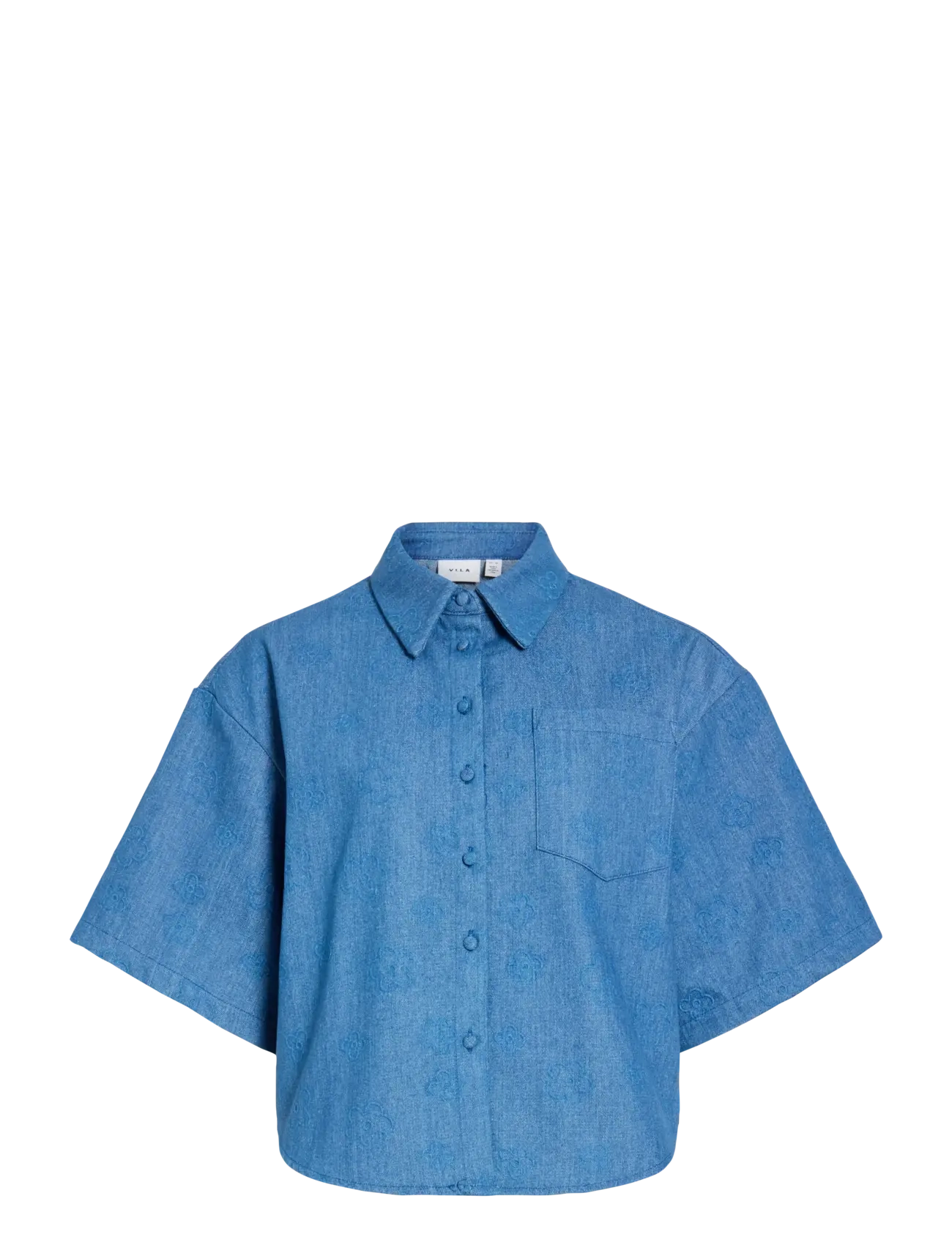 Vila VILUNA 3/4 DENIM SHIRT - Kampagne - MEDIUM BLUE DENIM / blue