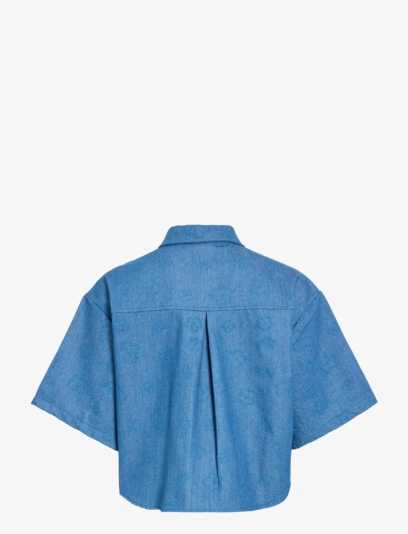 Vila - VILUNA 3/4 DENIM SHIRT - jeansskjortor - medium blue denim - 2