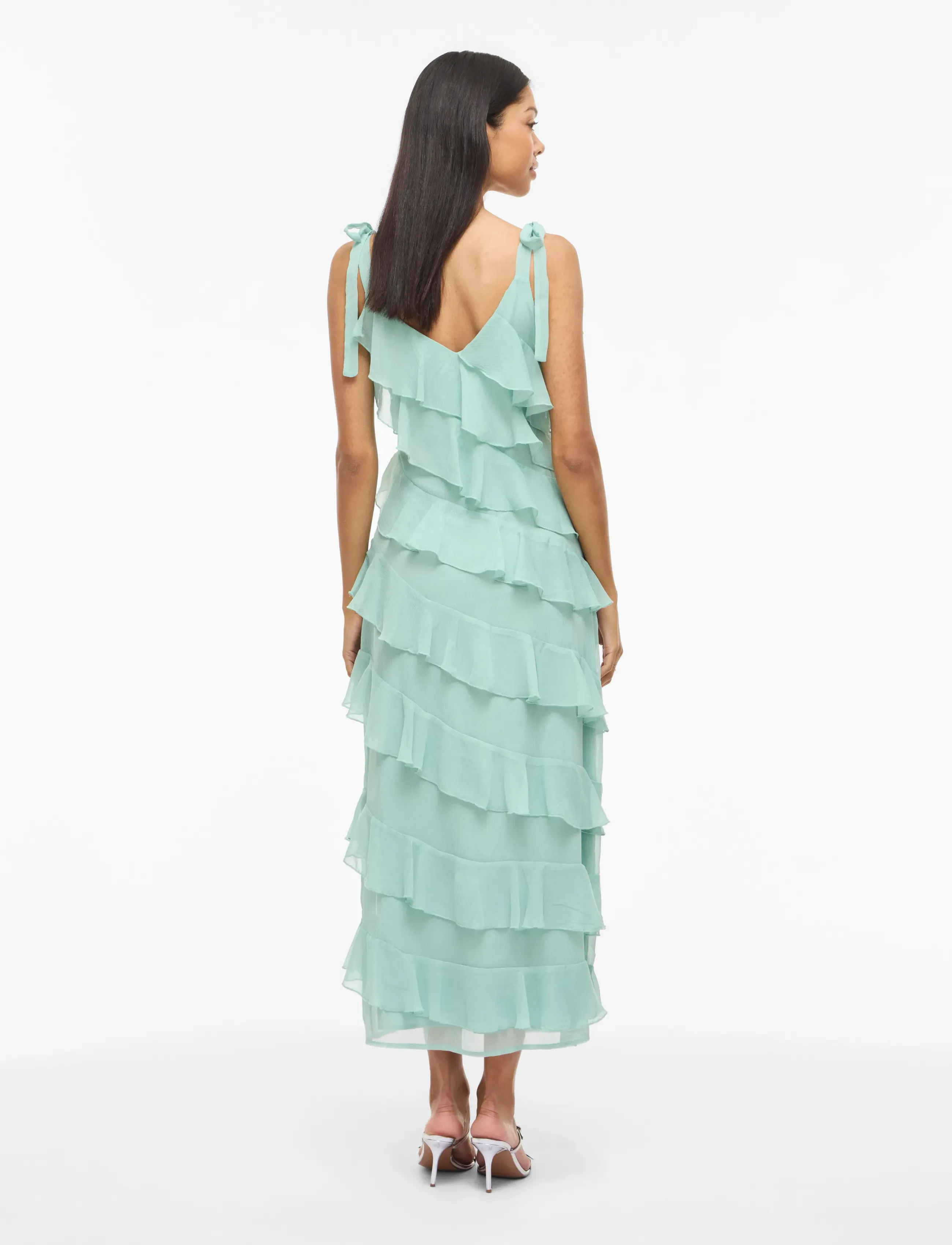Vila - VILUNA WIDE STRAP ANKLE DRESS/DC/KA - sommarklänningar - blue surf - 3