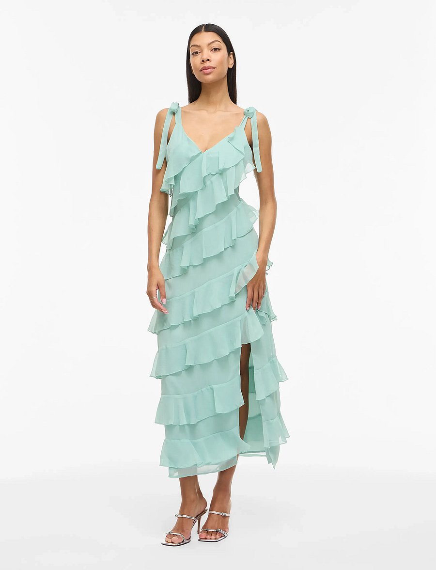Vila - VILUNA WIDE STRAP ANKLE DRESS/DC/KA - sommerkjoler - blue surf - 4