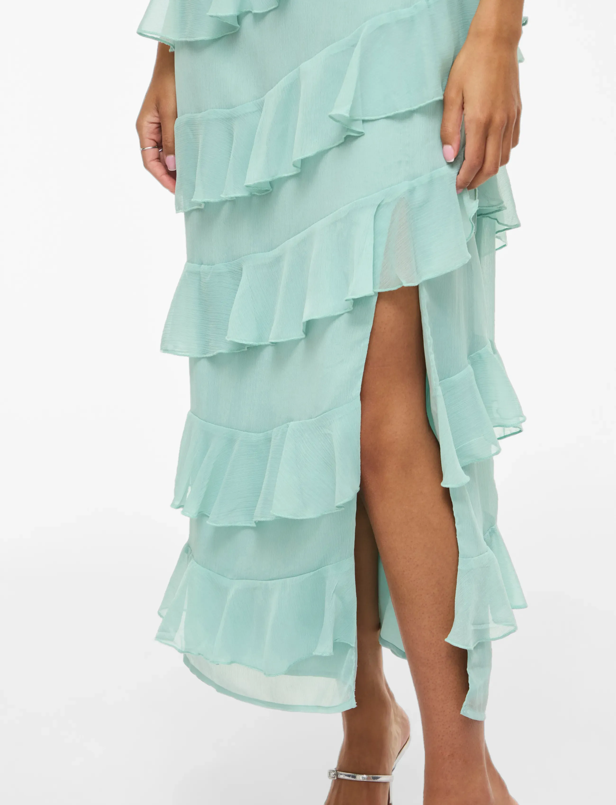 Vila - VILUNA WIDE STRAP ANKLE DRESS/DC/KA - sommarklänningar - blue surf - 5