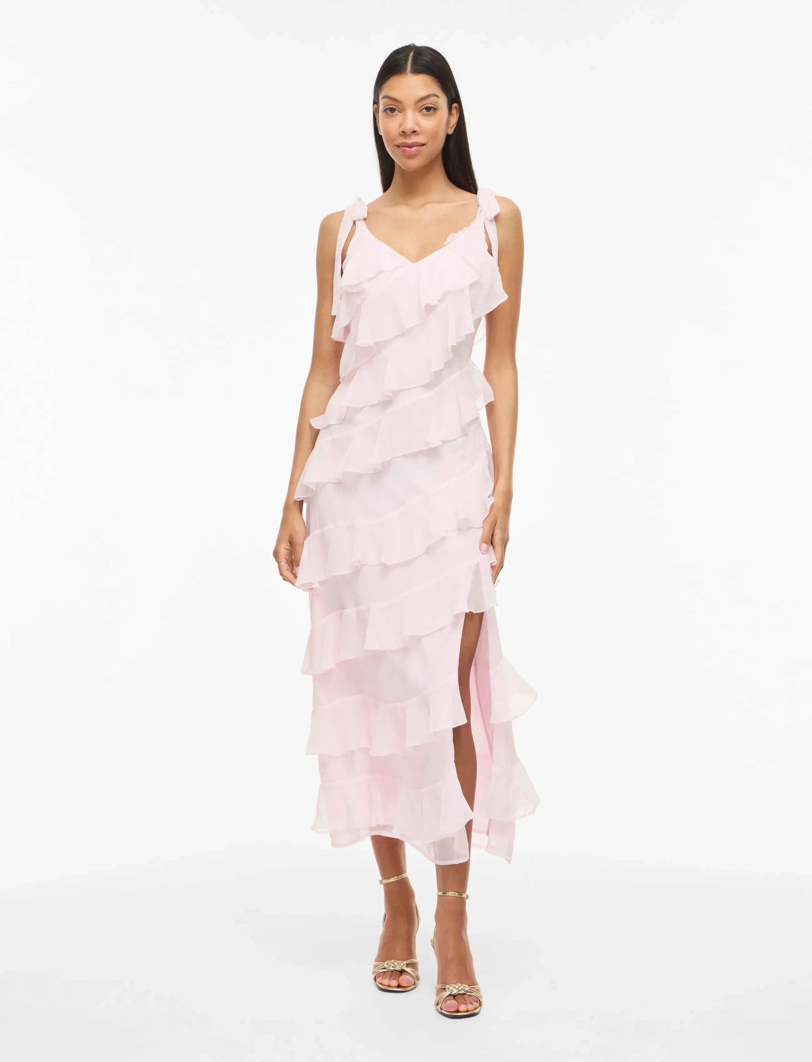 Vila VILUNA WIDE STRAP ANKLE DRESS/DC/KA - Kjoler - CHERRY BLOSSOM / pink/rose