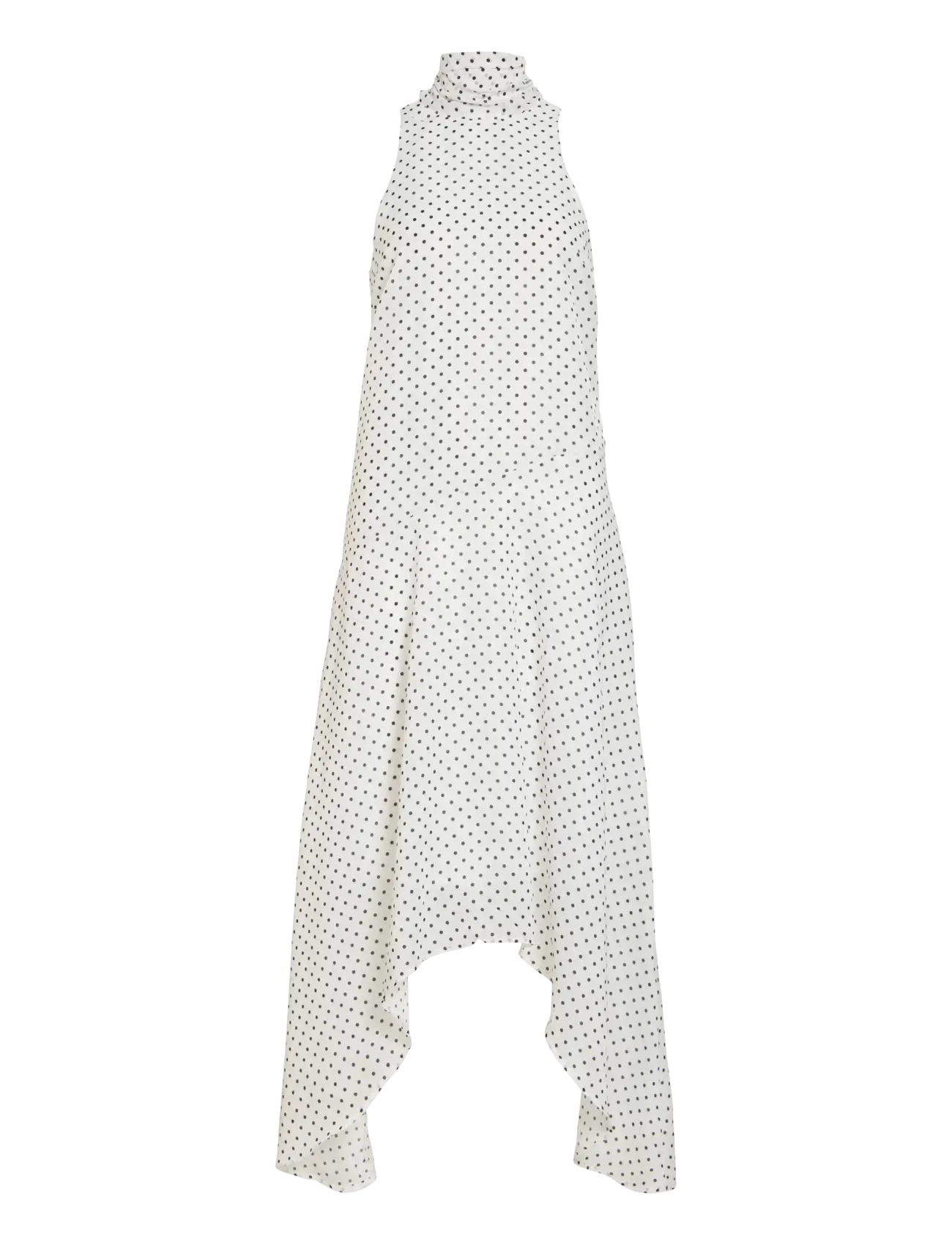 VILA Vilo S/L Highneck Midi Kleid/Dc/Ka Weiß - 40 - Damen