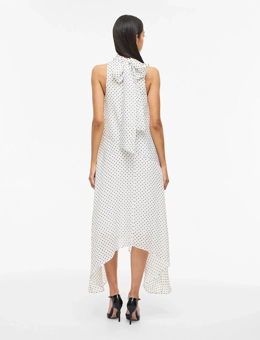 Vila - VILO S/L HIGHNECK MIDI DRESS/DC/KA - confirmation - cloud dancer - 3