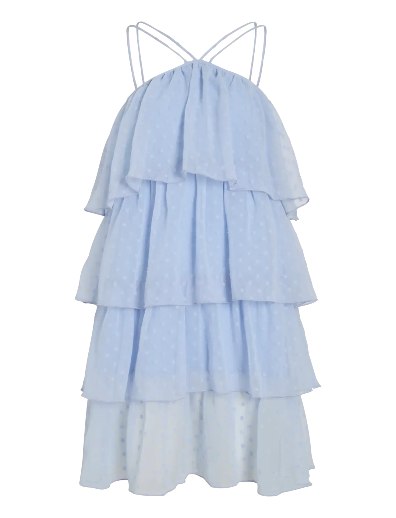 Vila Vihailey Halterneck Short Dress/Dc/Ka, 40, Blue, Kjoler > Kort Kjole, Dame