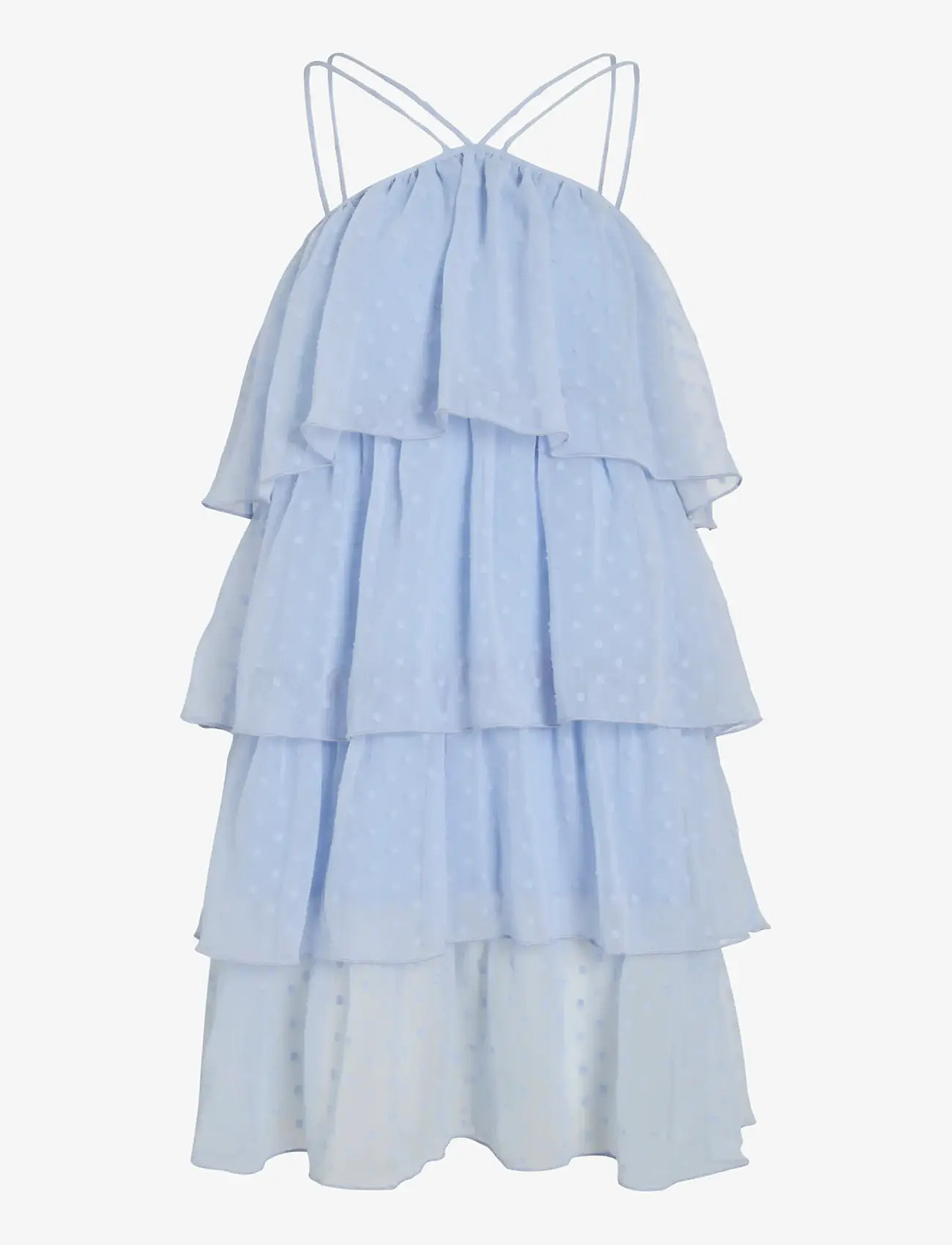Vila - VIHAILEY HALTERNECK SHORT DRESS/DC/KA - summer dresses - nantucket breeze - 0