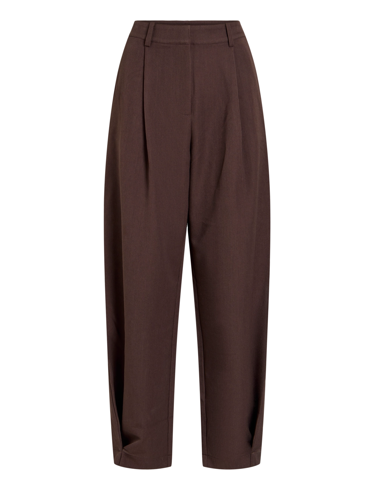 Vila - VILEORA HW BARREL ANKLE PANTS - barrel-püksid - coffee bean - 1