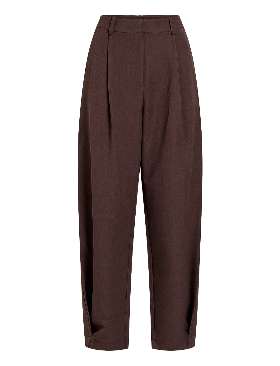 Vila - VILEORA HW BARREL ANKLE PANTS - barrel-püksid - coffee bean - 1