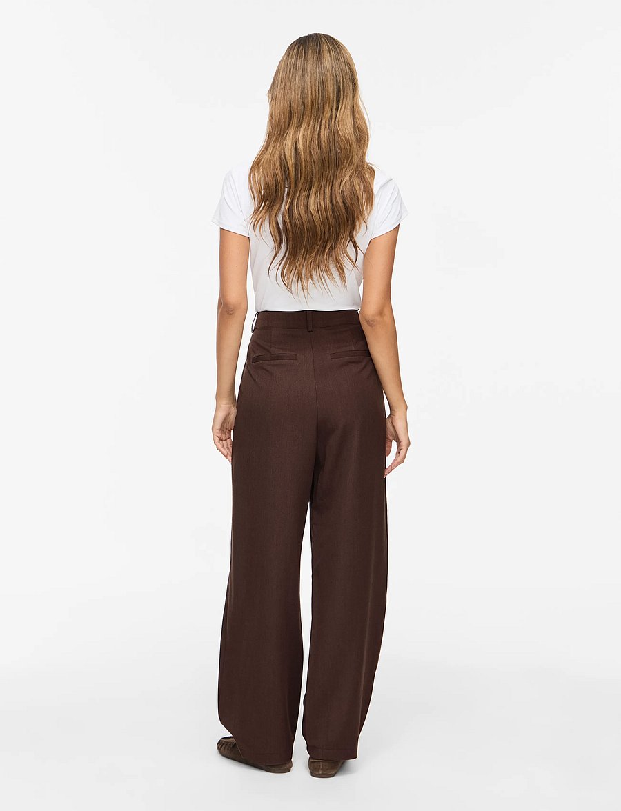 Vila - VILEORA HW BARREL ANKLE PANTS - barrel-püksid - coffee bean - 3