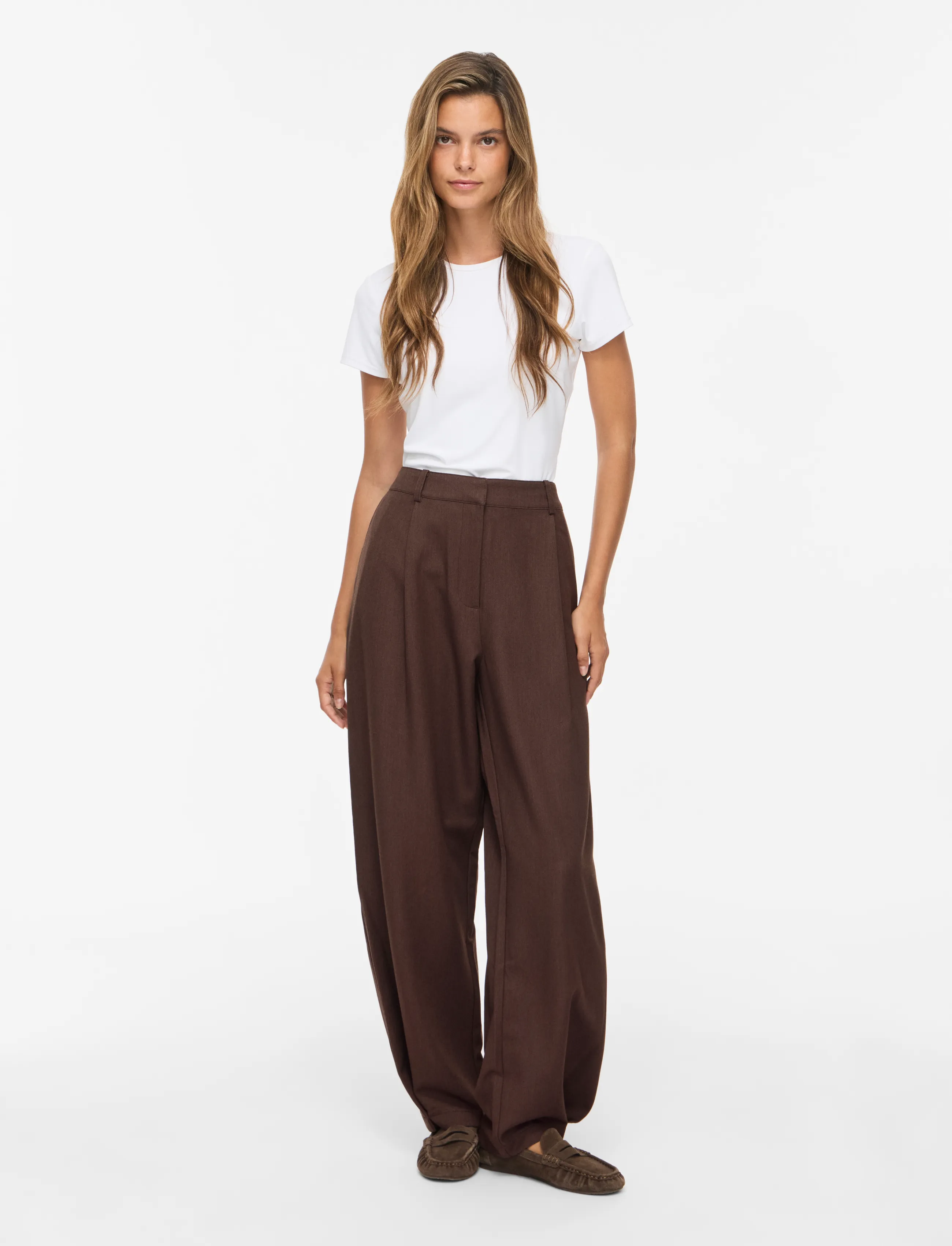 Vila - VILEORA HW BARREL ANKLE PANTS - barrel-püksid - coffee bean - 4