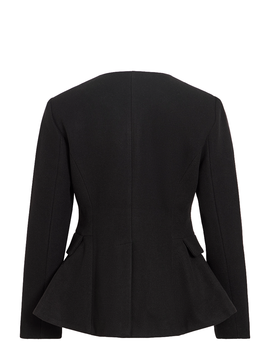 Vila - VIZIKKA L/S WAIST JACKET/BFS - black beauty - 2