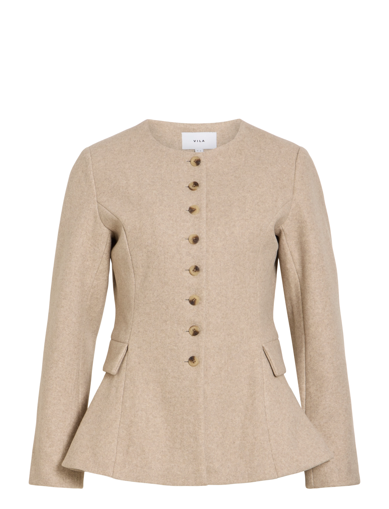 Vila - VIZIKKA L/S WAIST JACKET/BFS - natural melange - 1