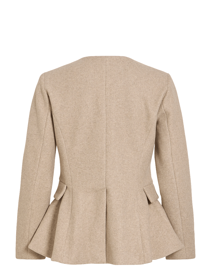 Vila - VIZIKKA L/S WAIST JACKET/BFS - natural melange - 2