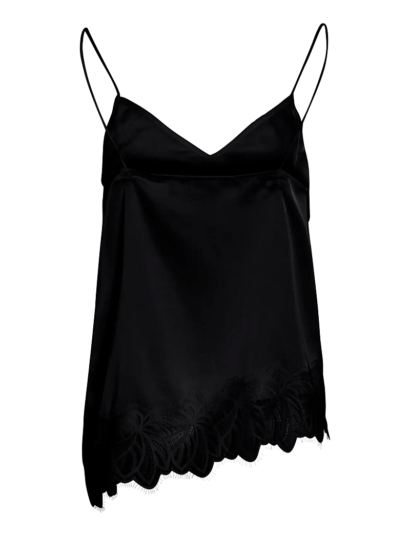 Vila - VILEA STRAP TOP - linnen - black - 1