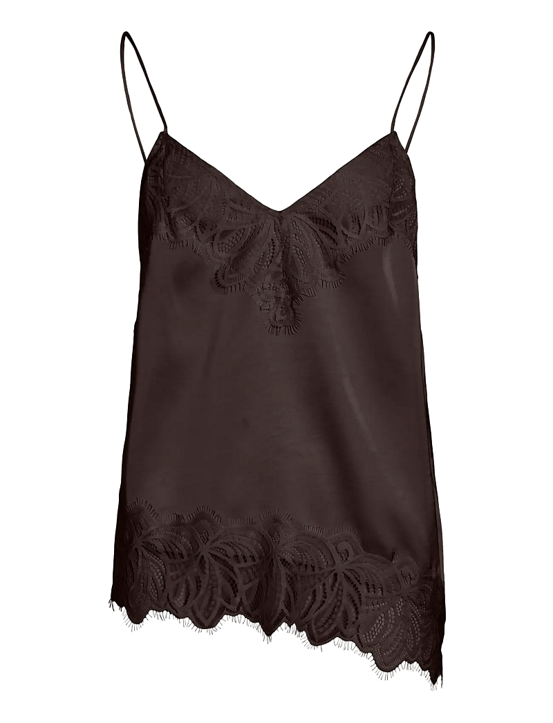 Vila - VILEA STRAP TOP - Ärmellose tops - coffee bean - 0