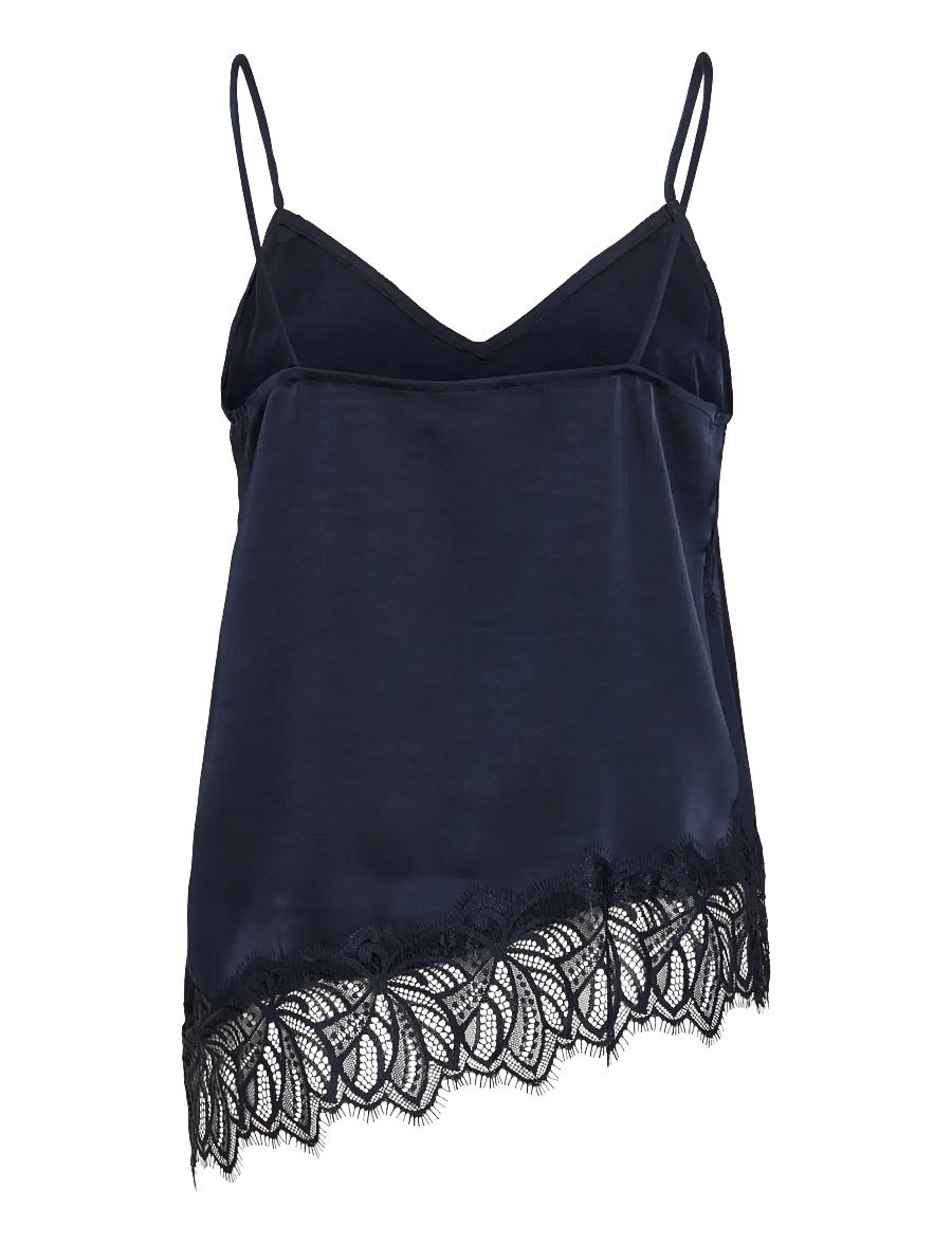 Vila - VILEA STRAP TOP - hihattomat paidat - navy blazer - 2