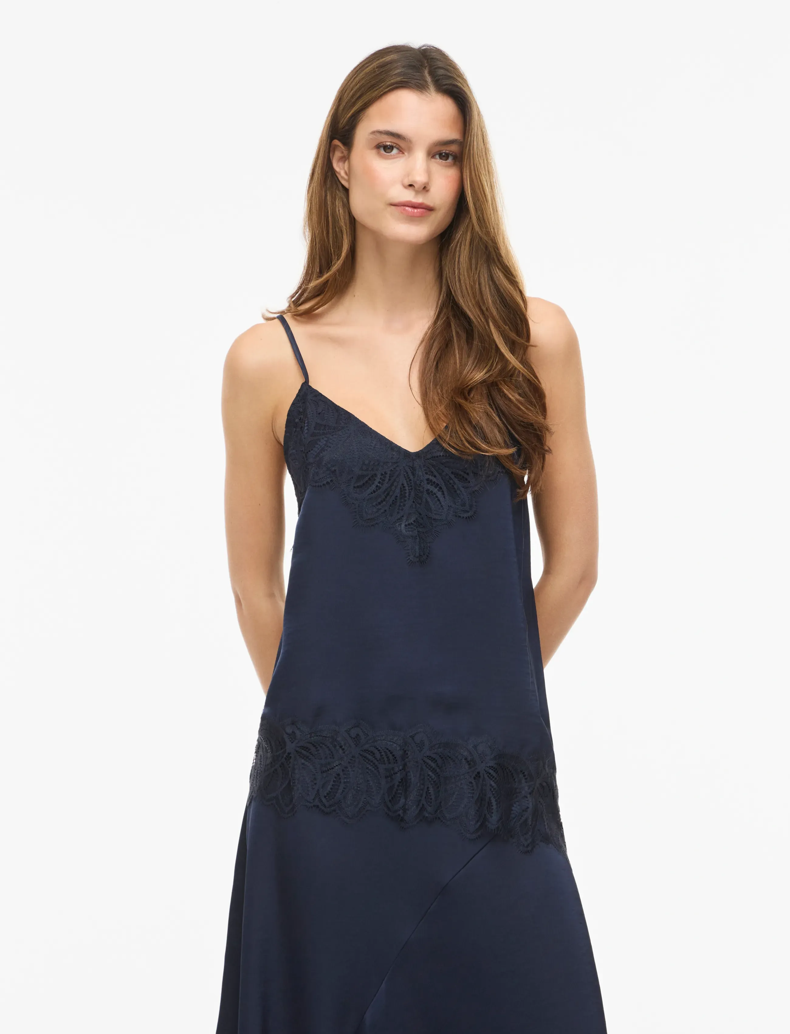 Vila Vilea Strap Top, Kvinder, Blonde Stroptop, Navy, Str: 38