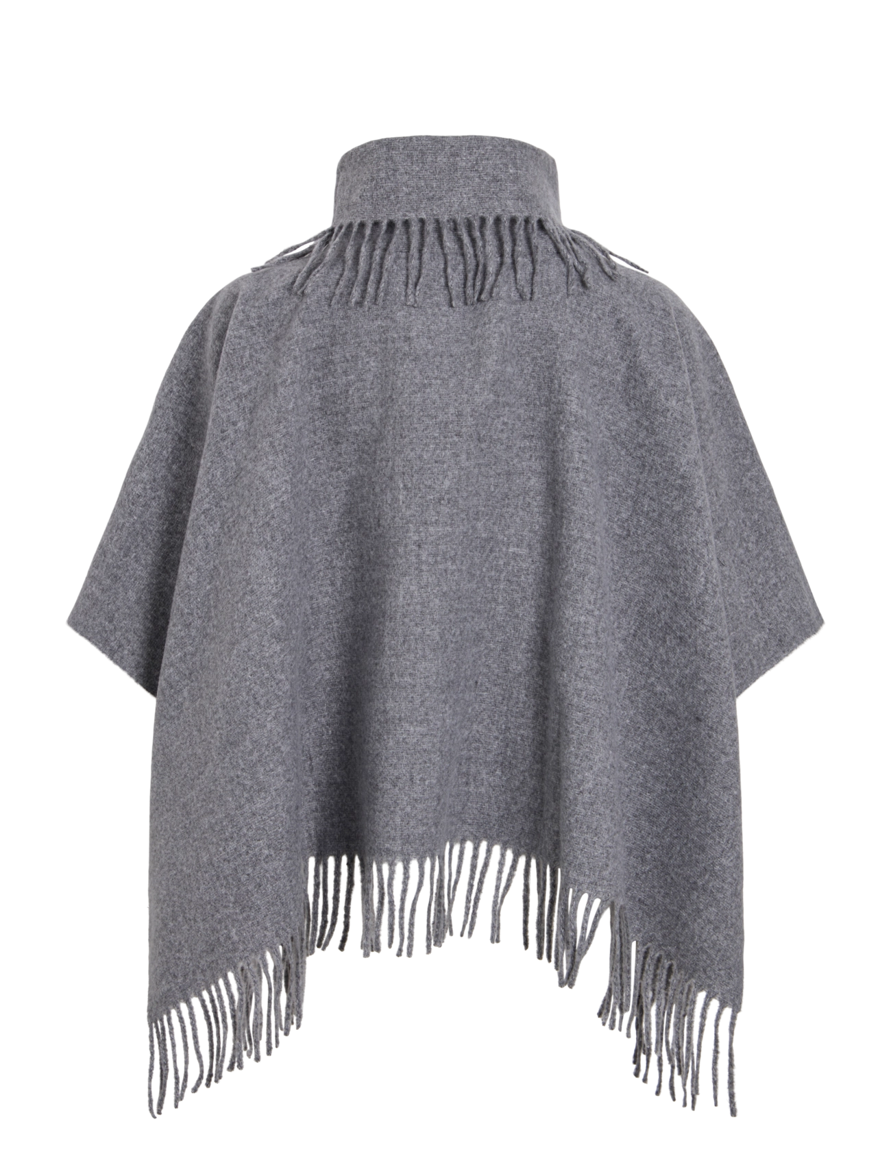Vila - VIFJOLIRA EA HIGH NECK PONCHO/EF - dark natural melange - 1