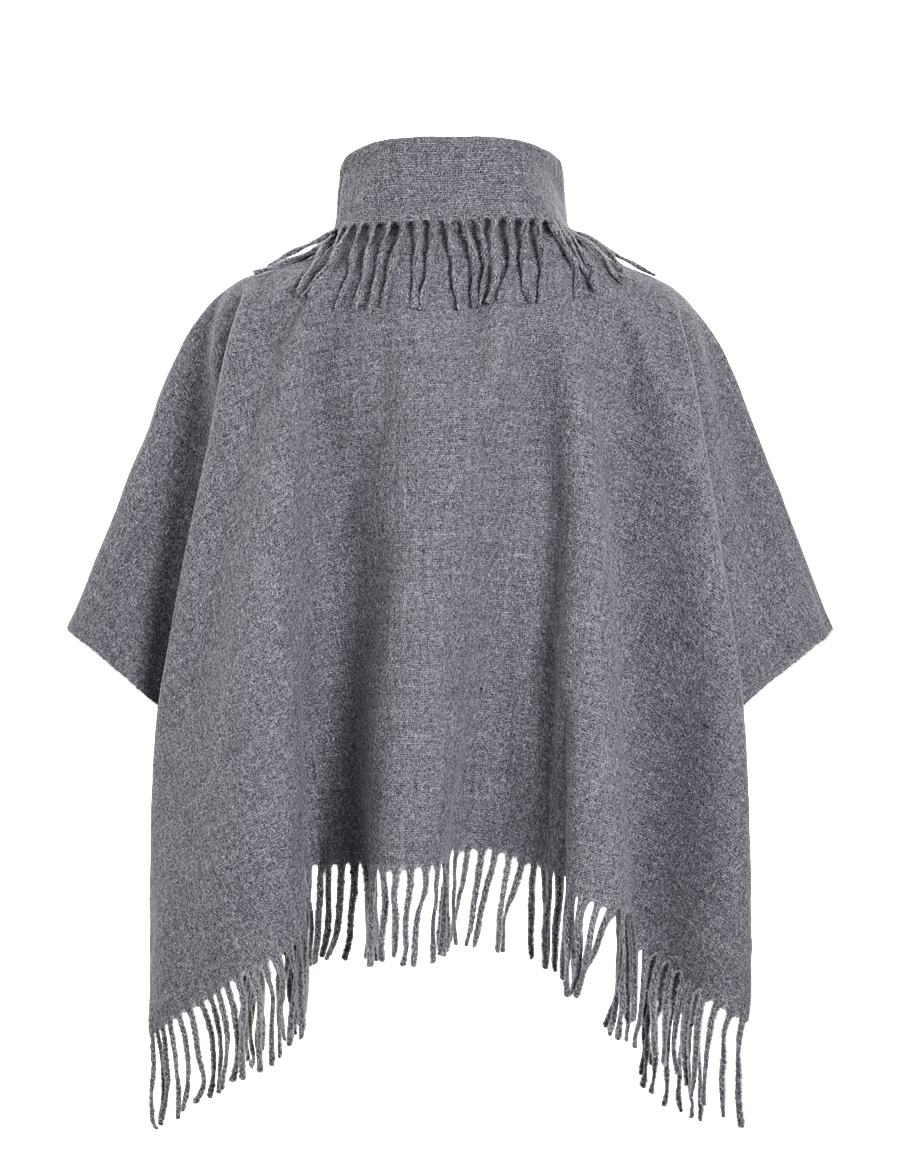 Vila - VIFJOLIRA EA HIGH NECK PONCHO/EF - pontšod ja keebid - dark natural melange - 1