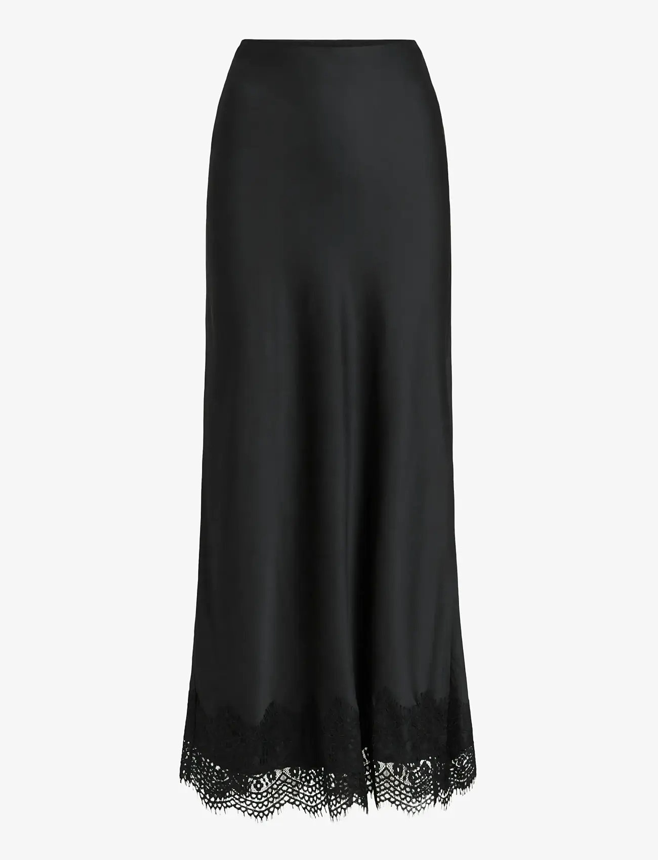 Vila - VIELLETTE HW ANKLE LACE SKIRT - NOOS - satinröcke - black beauty - 1