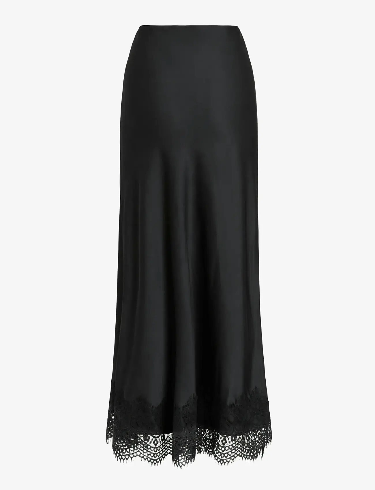 Vila - VIELLETTE HW ANKLE LACE SKIRT - NOOS - satinröcke - black beauty - 2