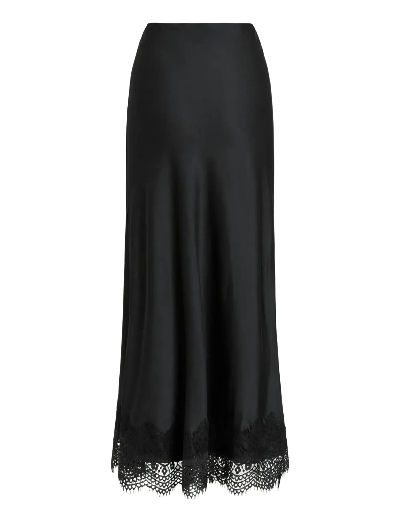 Vila - VIELLETTE HW ANKLE LACE SKIRT - NOOS - jupes en satin - black beauty - 2