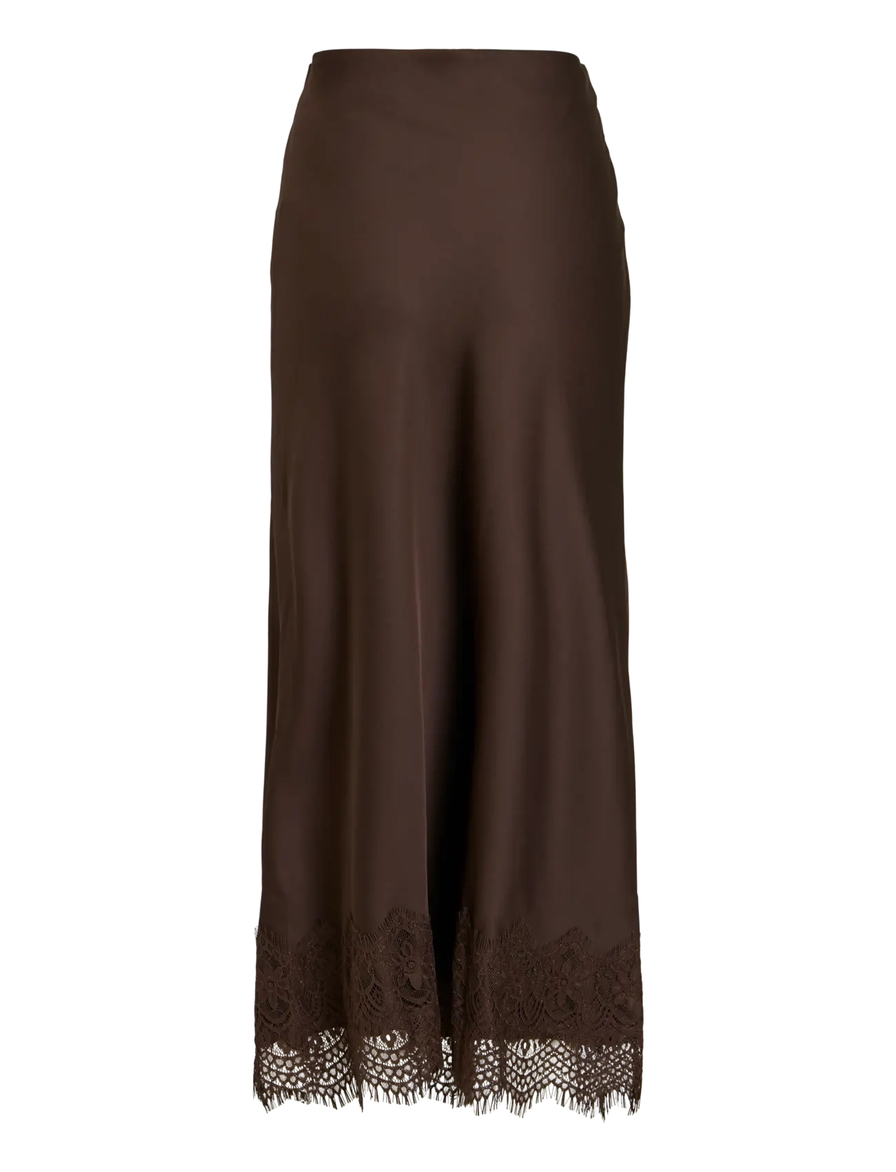Vila - VIELLETTE HW ANKLE LACE SKIRT - NOOS - maxi pils - coffee bean - 2