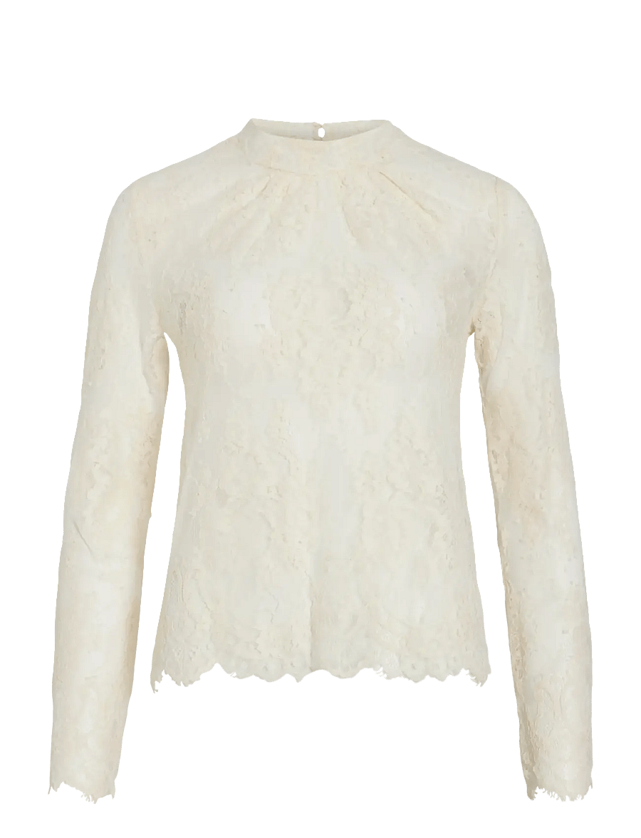 Vila - VICARRIE L/S LACE TOP - birch - 1