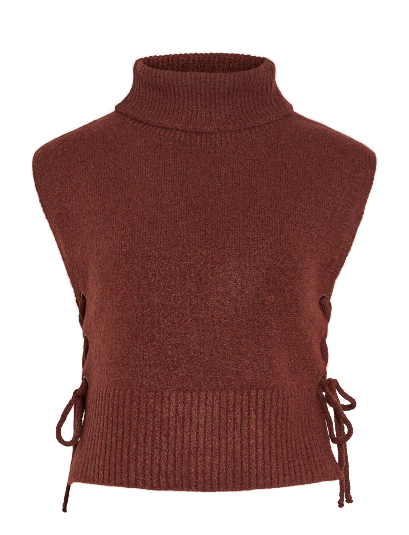 Vila VILYLA LACE UP COLLAR/EF - Knitwear - SABLE / brown