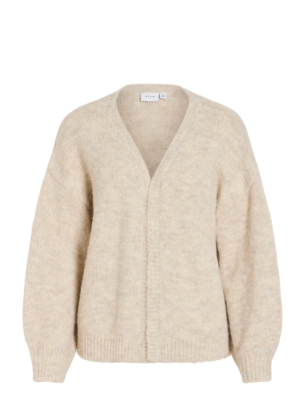 Vila VILAMPE OPEN L/S KNIT CARDIGAN-NOOS - Tøj - SUPER LIGHT NATURAL MELAN / cream