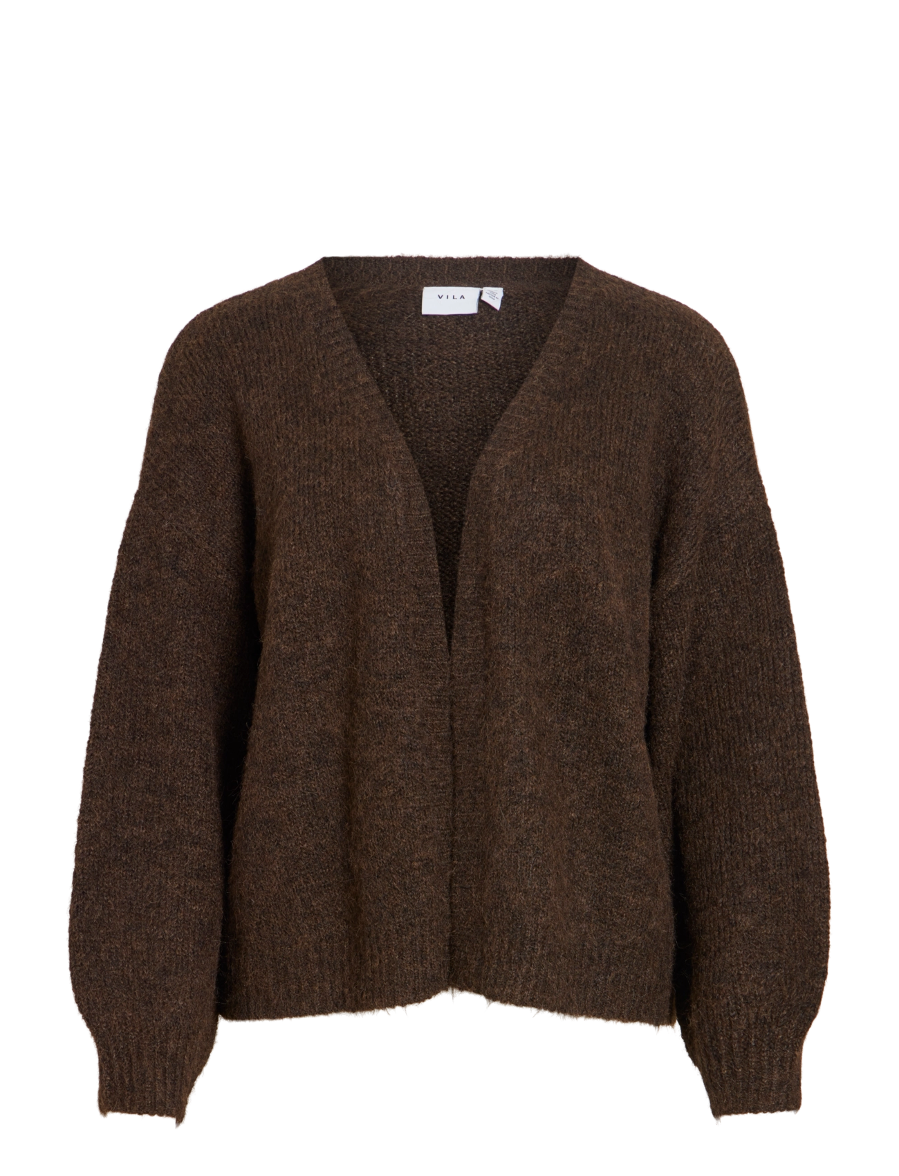 Vila VILAMPE OPEN L/S KNIT CARDIGAN-NOOS - Knitwear - COFFEE BEAN / brown