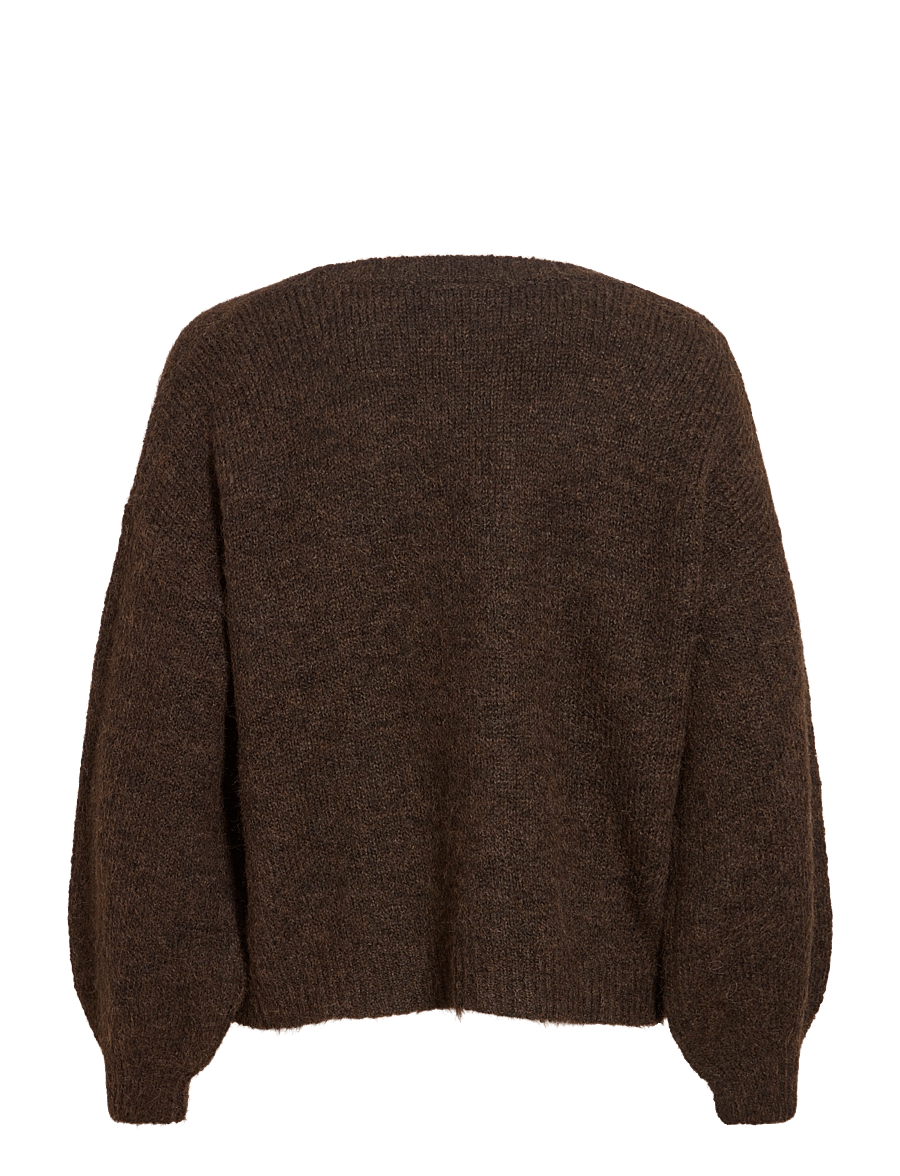 Vila - VILAMPE OPEN L/S KNIT CARDIGAN-NOOS - strickjacken - coffee bean - 2