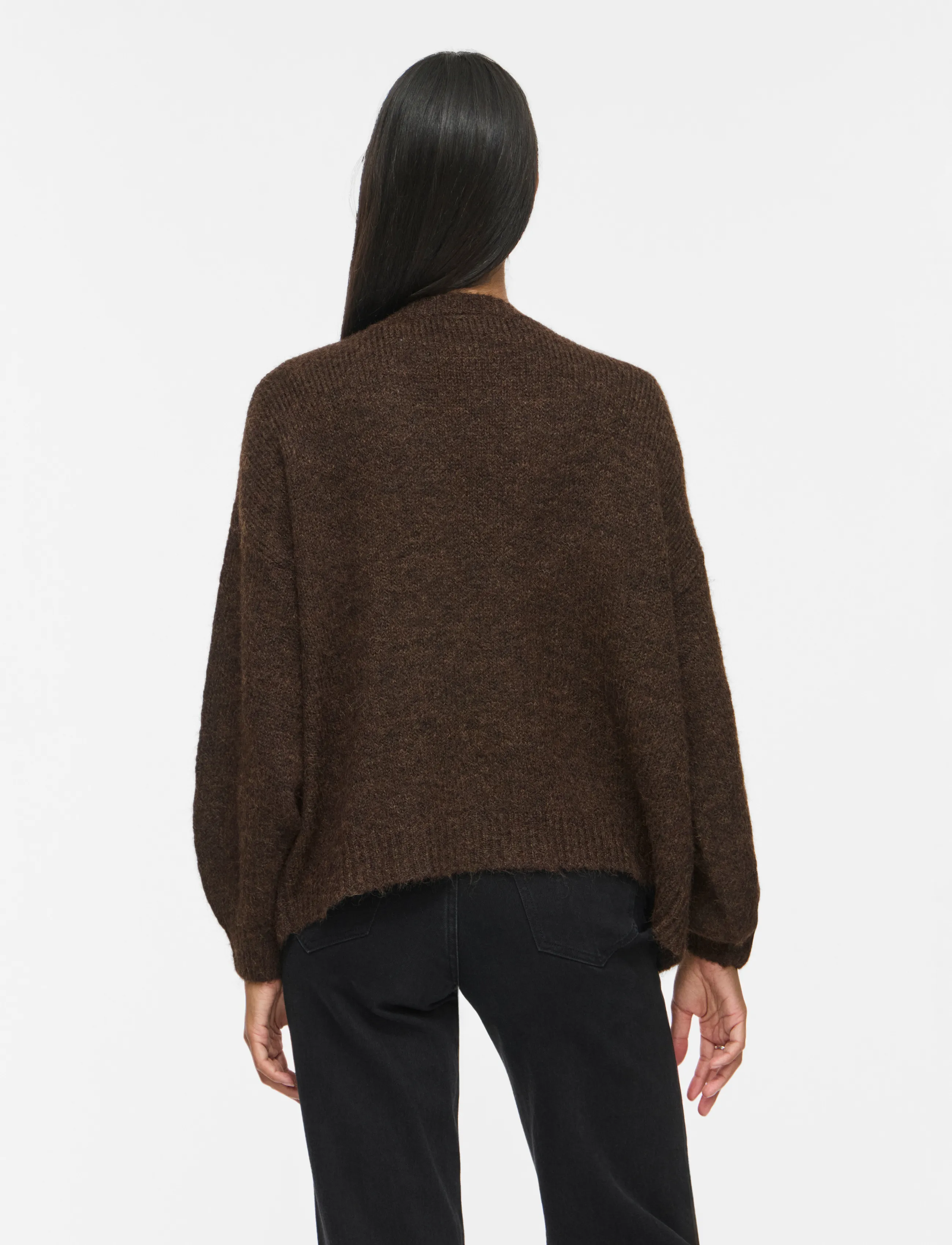 Vila - VILAMPE OPEN L/S KNIT CARDIGAN-NOOS - coffee bean - 3