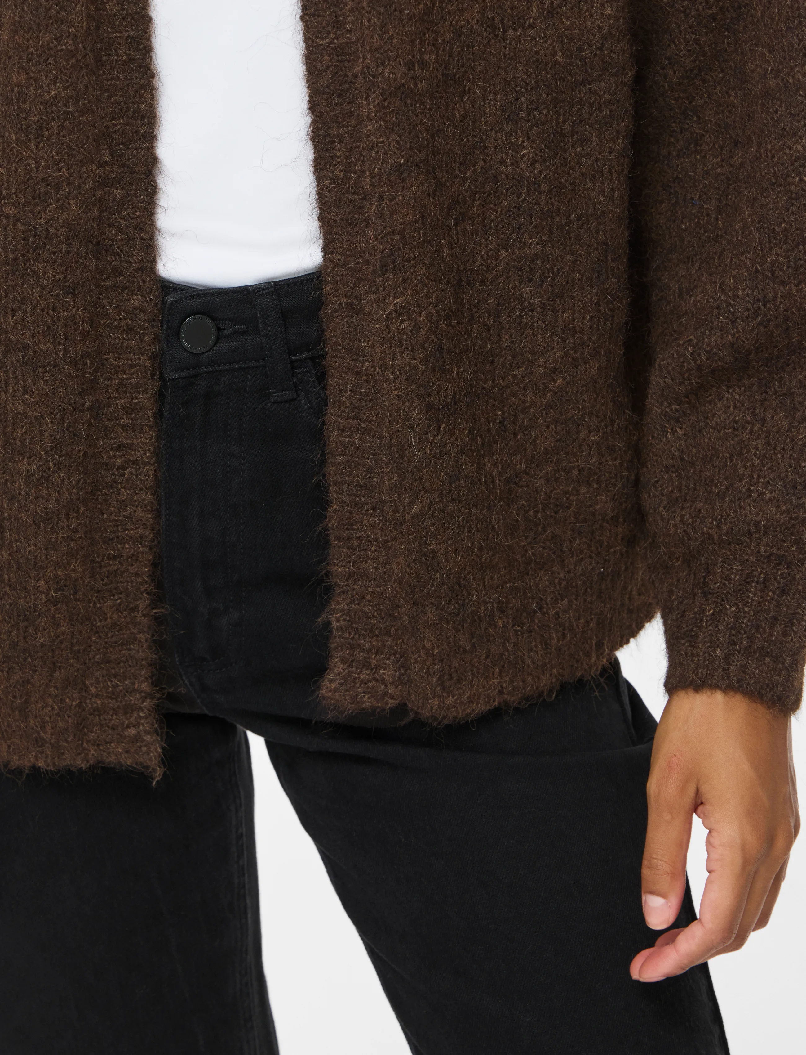 Vila VILAMPE OPEN L/S KNIT CARDIGAN-NOOS - Fødselsdag - COFFEE BEAN / brown