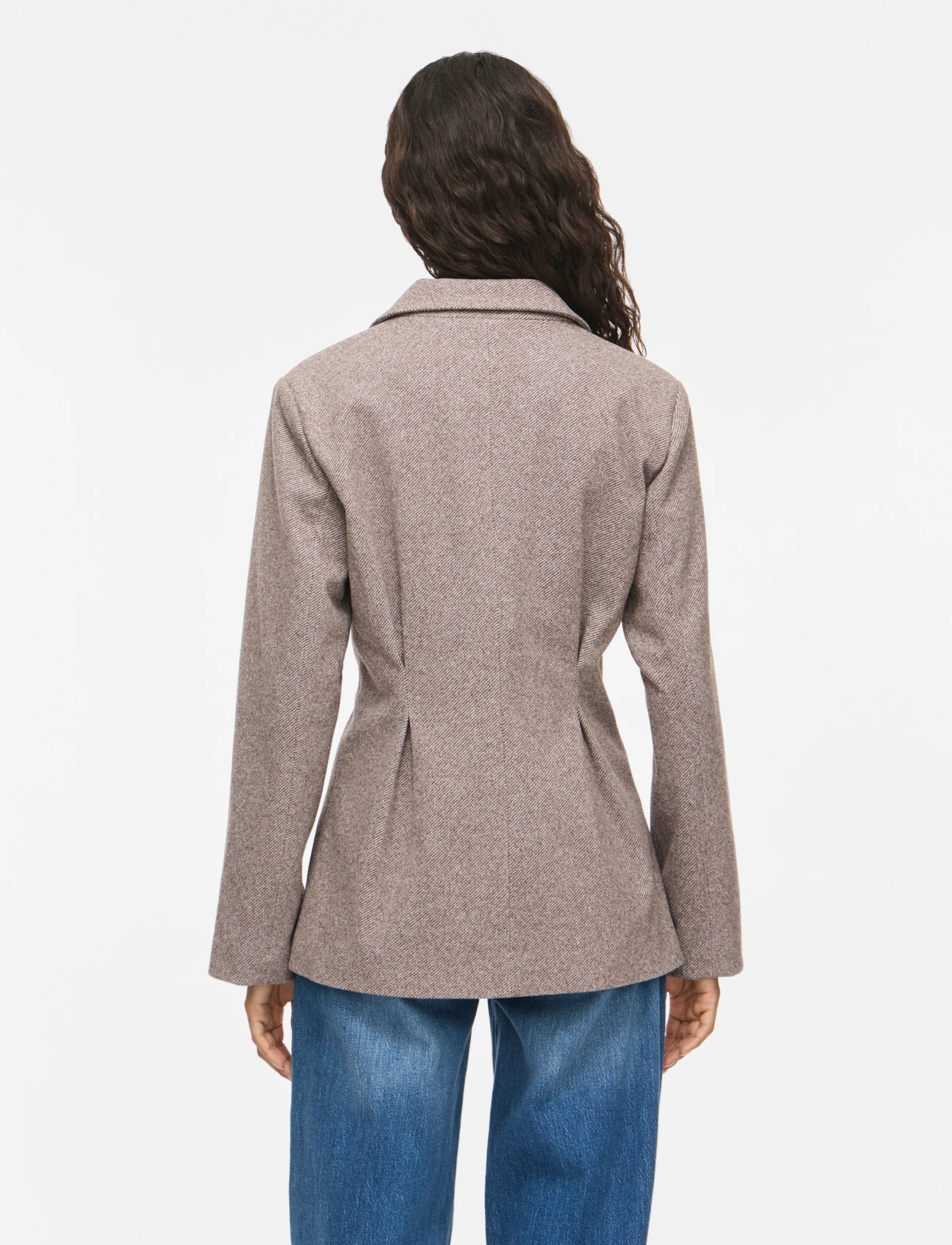 Vila - VISOLENE L/S WAIST JACKET/BFS/SPI - kavajer med skärp - coffee bean - 3