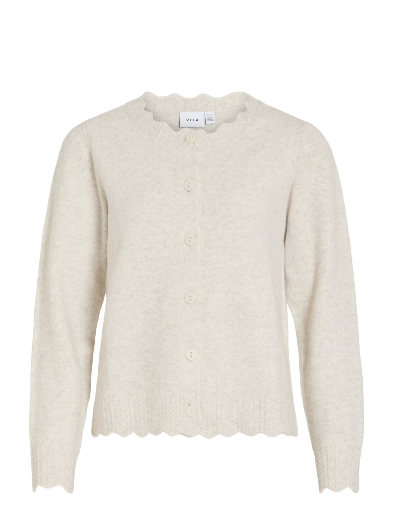 Vila VINIKOLINA L/S O-NECK KNIT CARDIGAN-NOOS -  - SUPER LIGHT NATURAL MELAN / cream