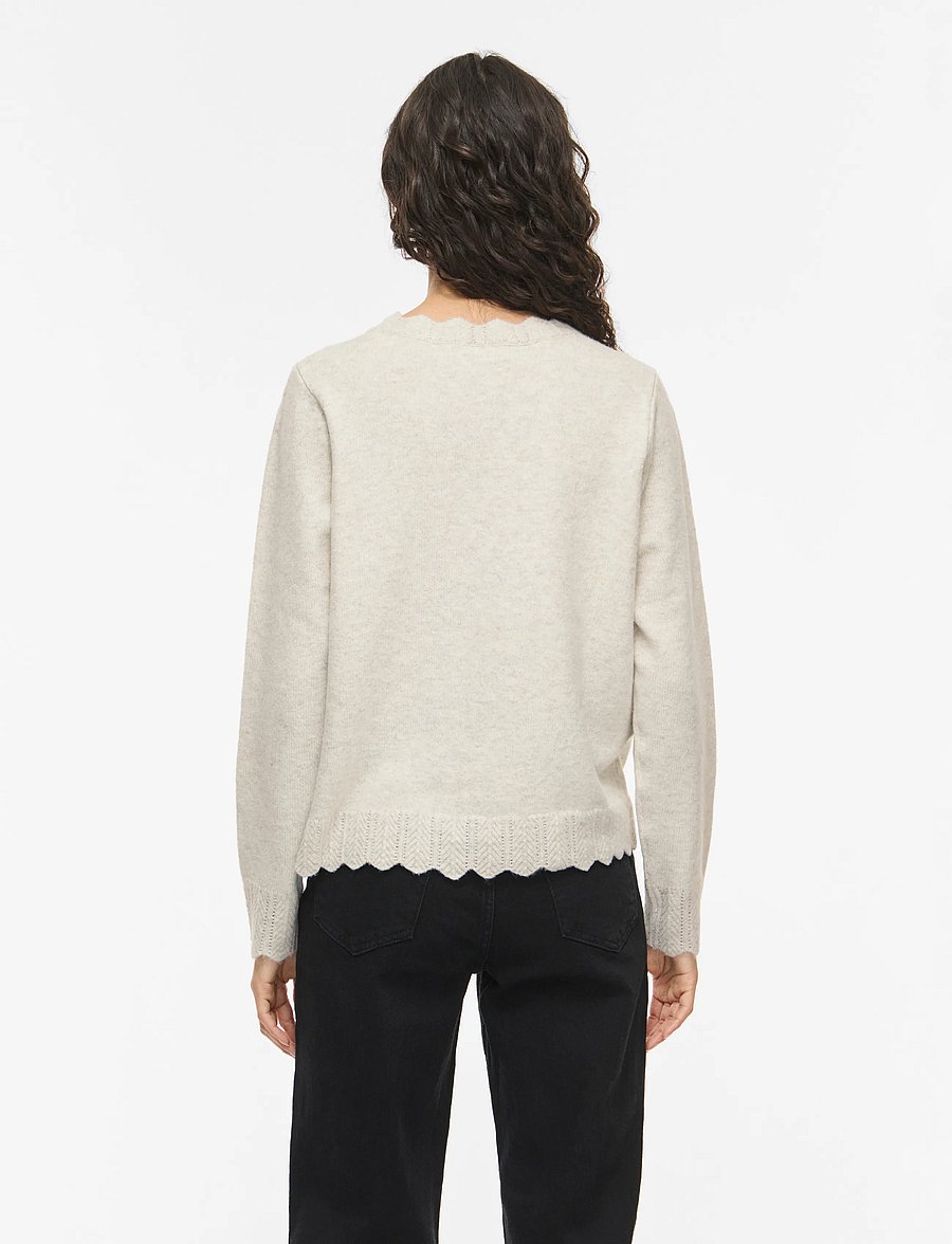 Vila - VINIKOLINA L/S O-NECK KNIT CARDIGAN-NOOS - strickjacken - super light natural melan - 3