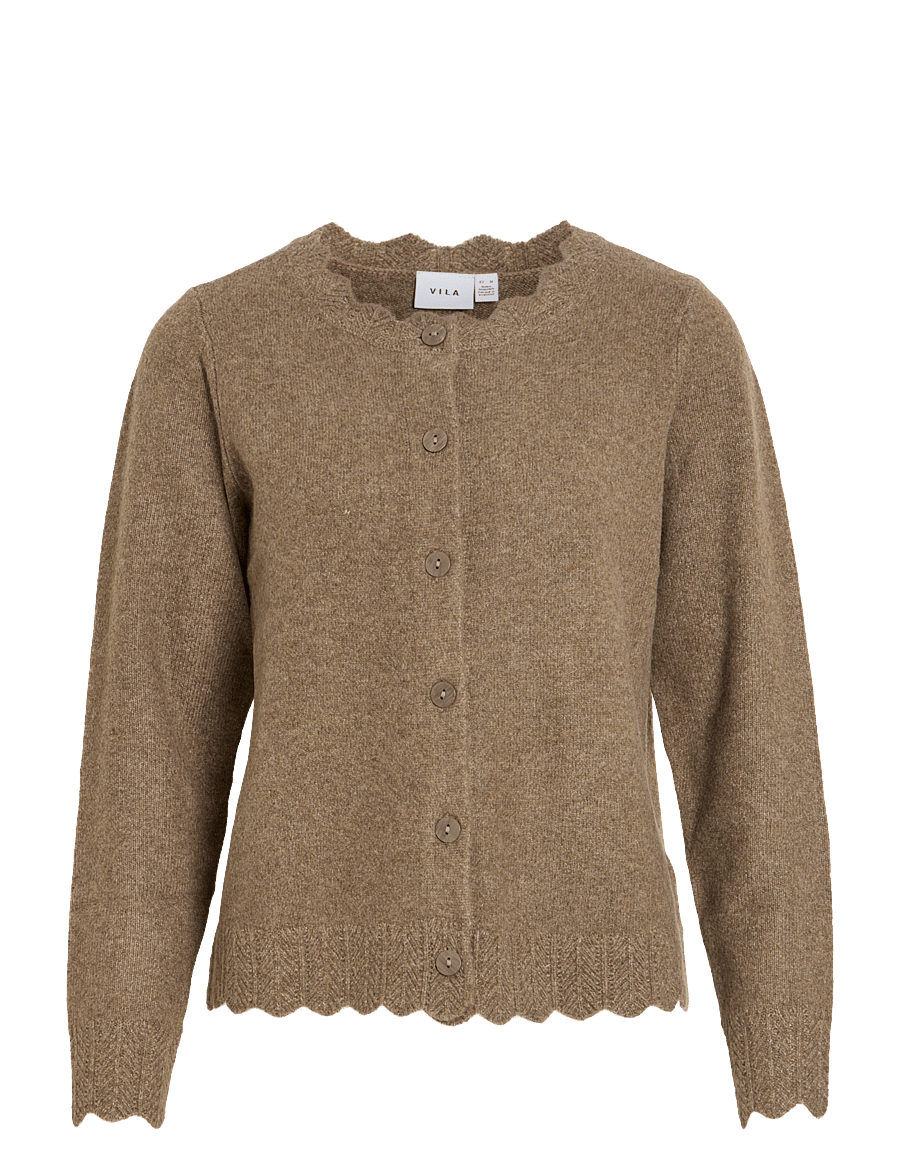 Vila - VINIKOLINA L/S O-NECK KNIT CARDIGAN-NOOS - strickjacken - falcon - 1