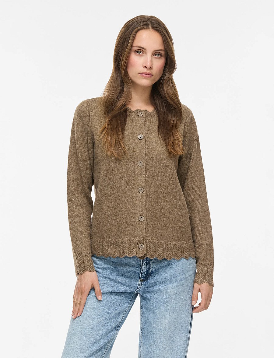 Vila - VINIKOLINA L/S O-NECK KNIT CARDIGAN-NOOS - strickjacken - falcon - 0