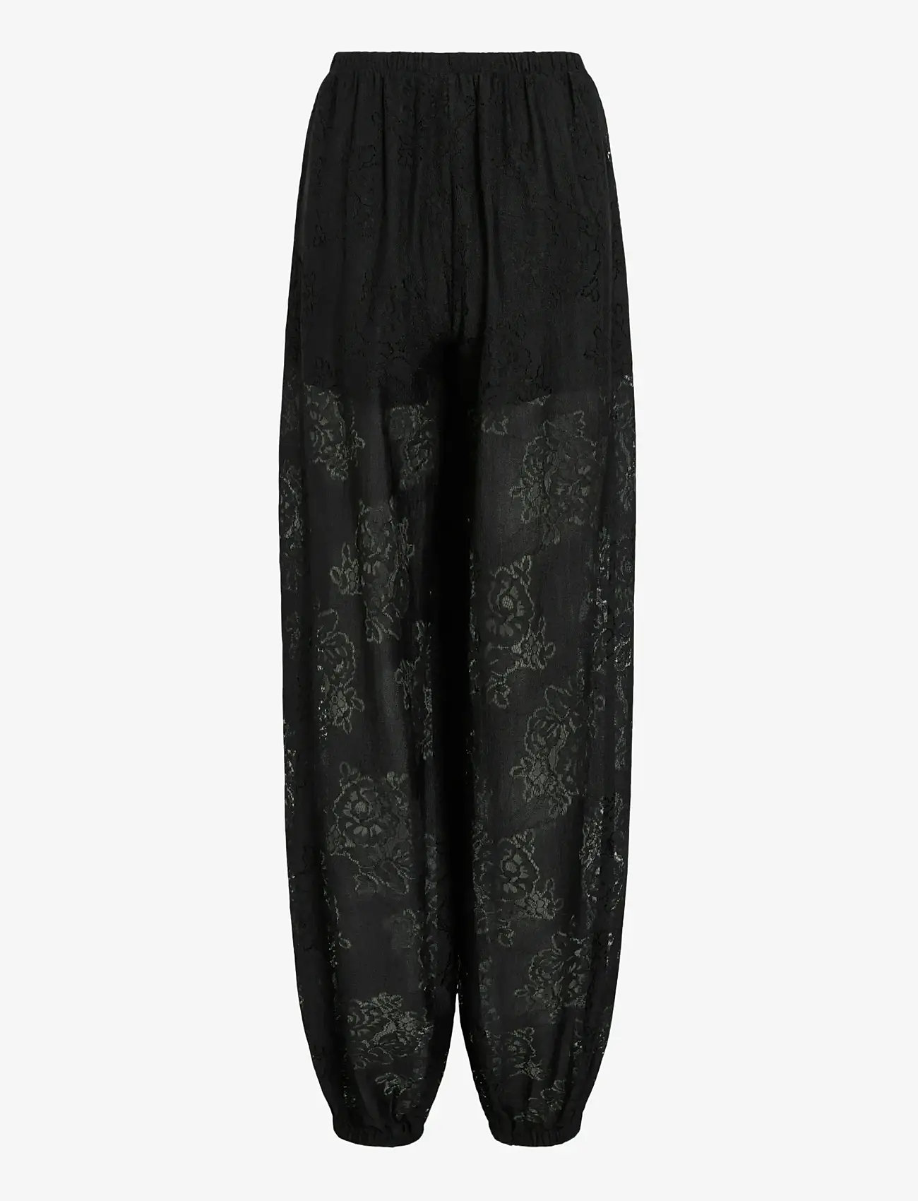 Vila - VILALA LACE BALLOON PANTS - vida byxor - black - 2