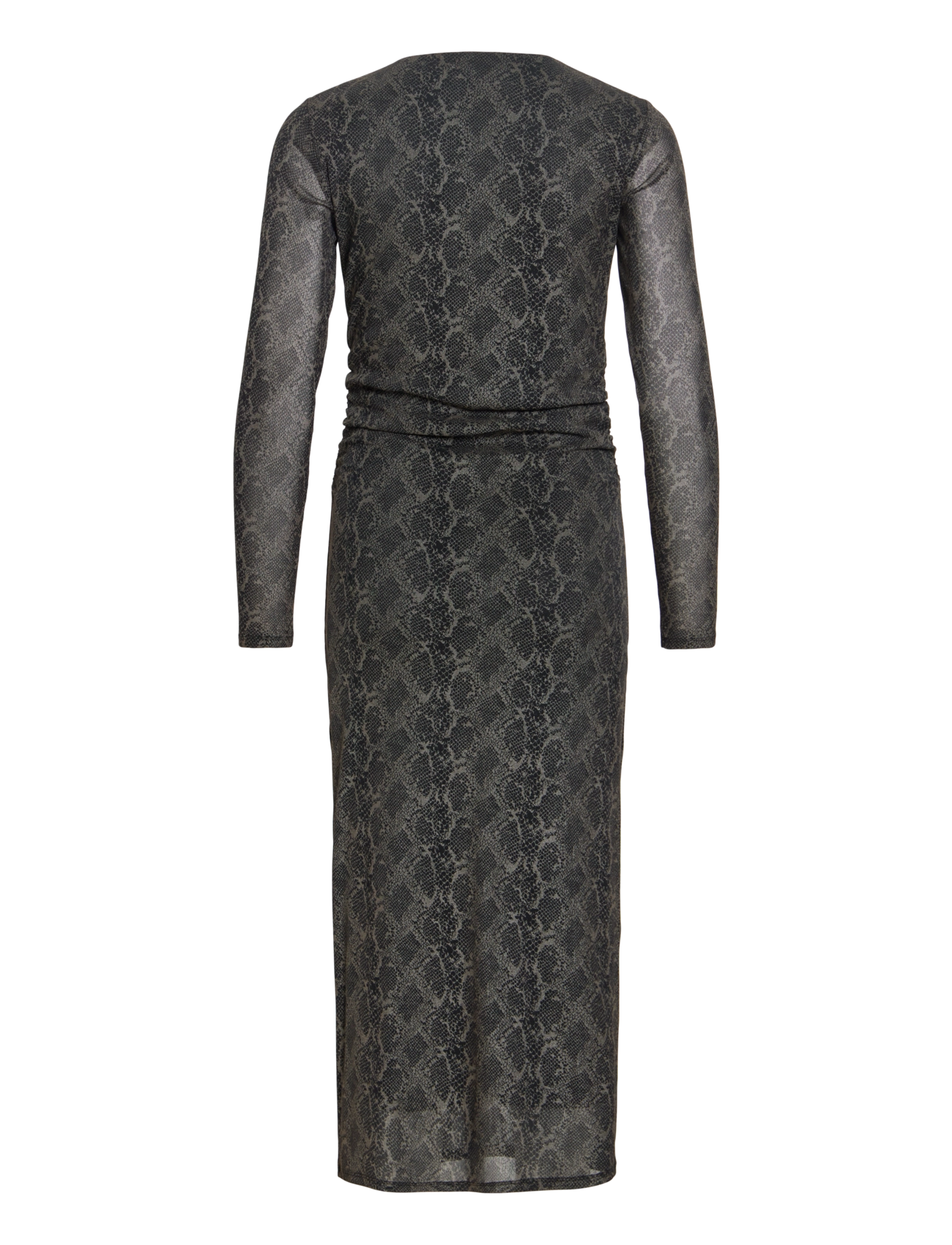 Vila - VICARINI O-NECK L/S MIDI DRESS/BFS - midi kjoler - black beauty - 2