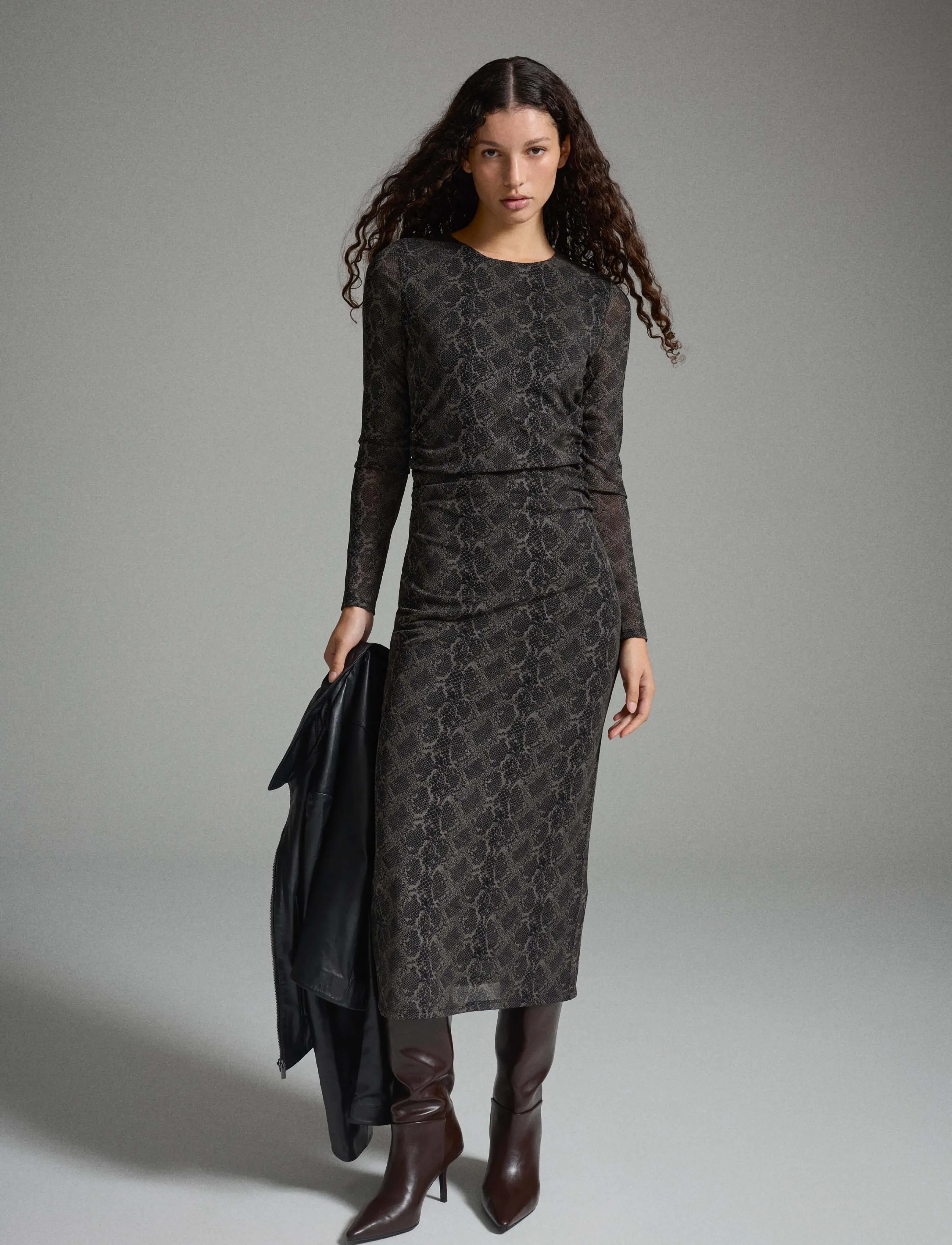 VILA Vicarini O-Neck L/S Midi Dress/Bfs midiklänningar dam – bild 5