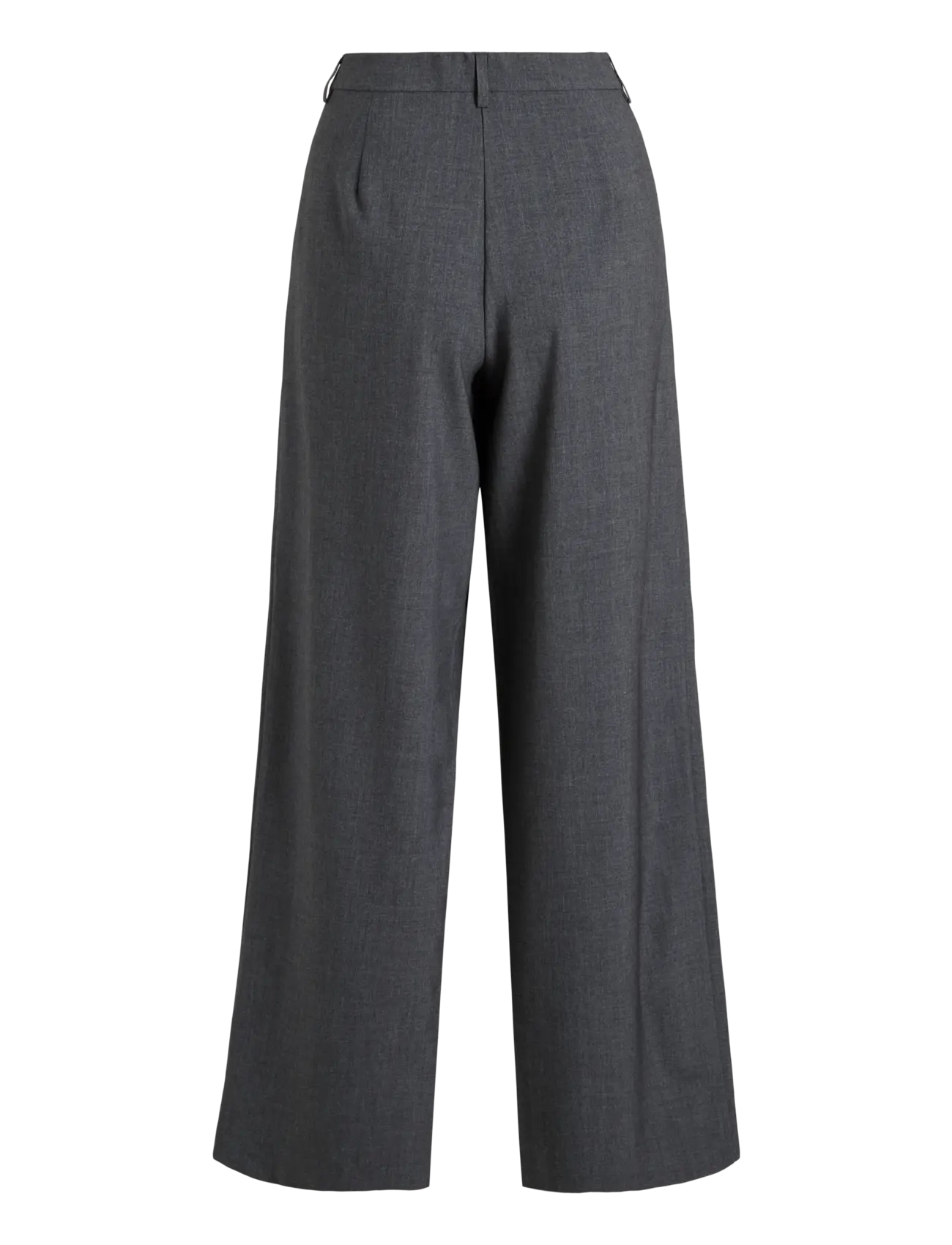 Vila - VIKARI RW WIDE WVN PANT - NOOS - bukser med brede ben - dark grey melange - 1