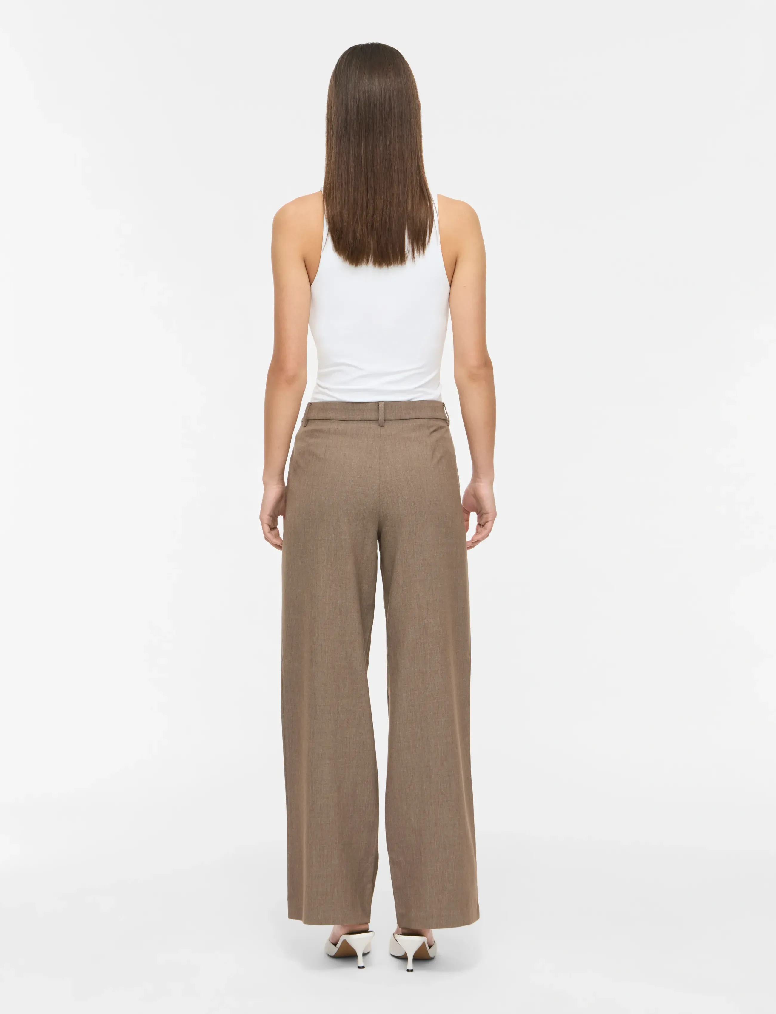 Byxor Vila Noos Kari Wide Trousers Falcon 6